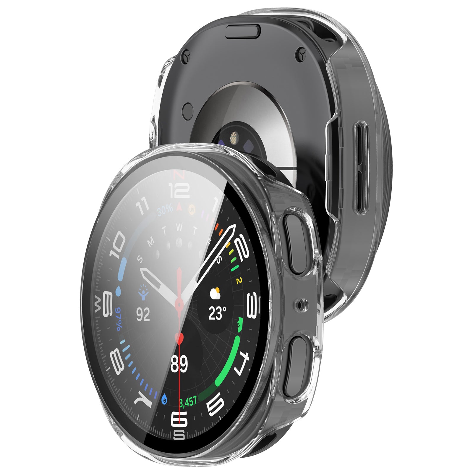 Samsung Galaxy Watch 8 - 40mm Hardcase mit Glas (Transparent)