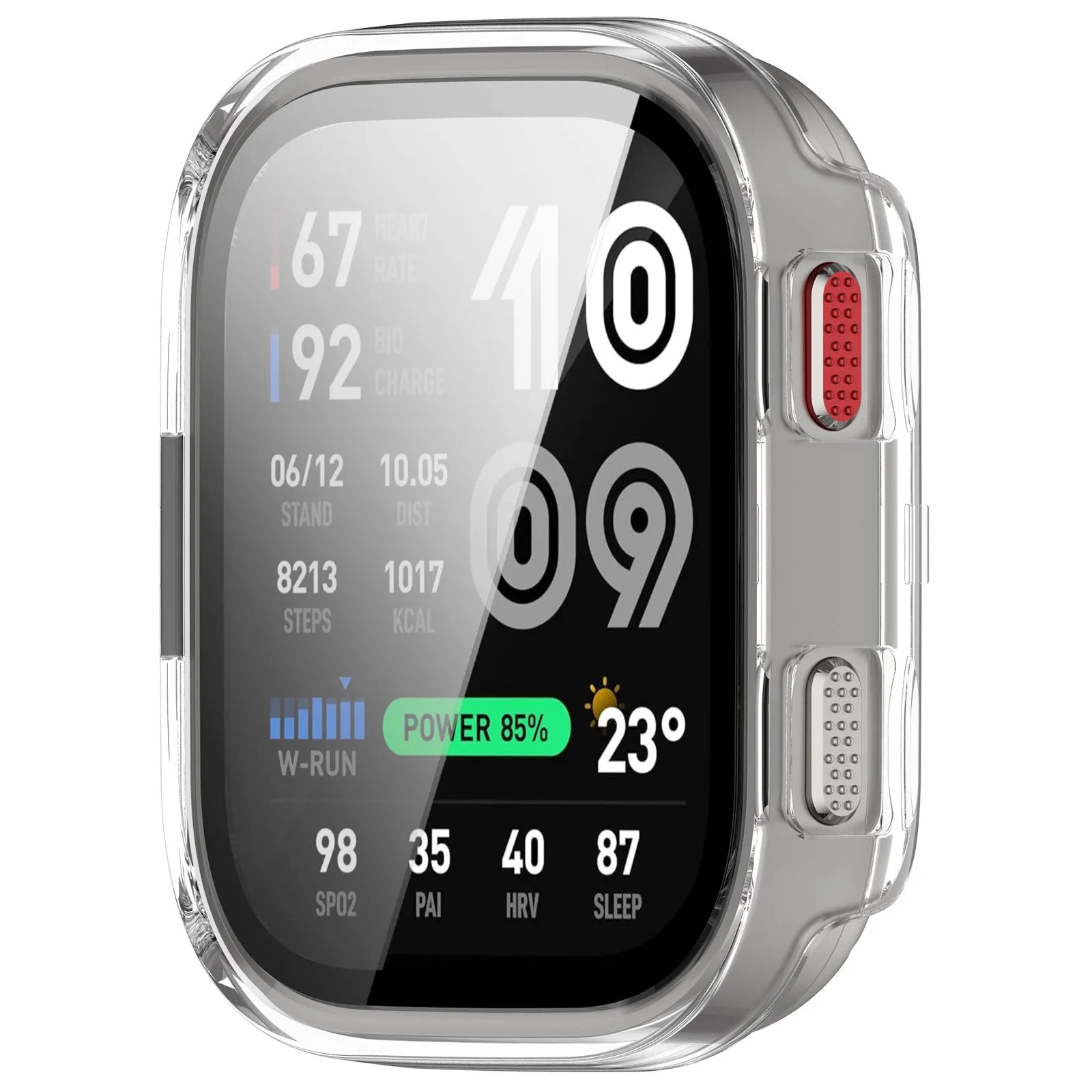 Coque rigide avec verre Amazfit Bip Max (transparent)