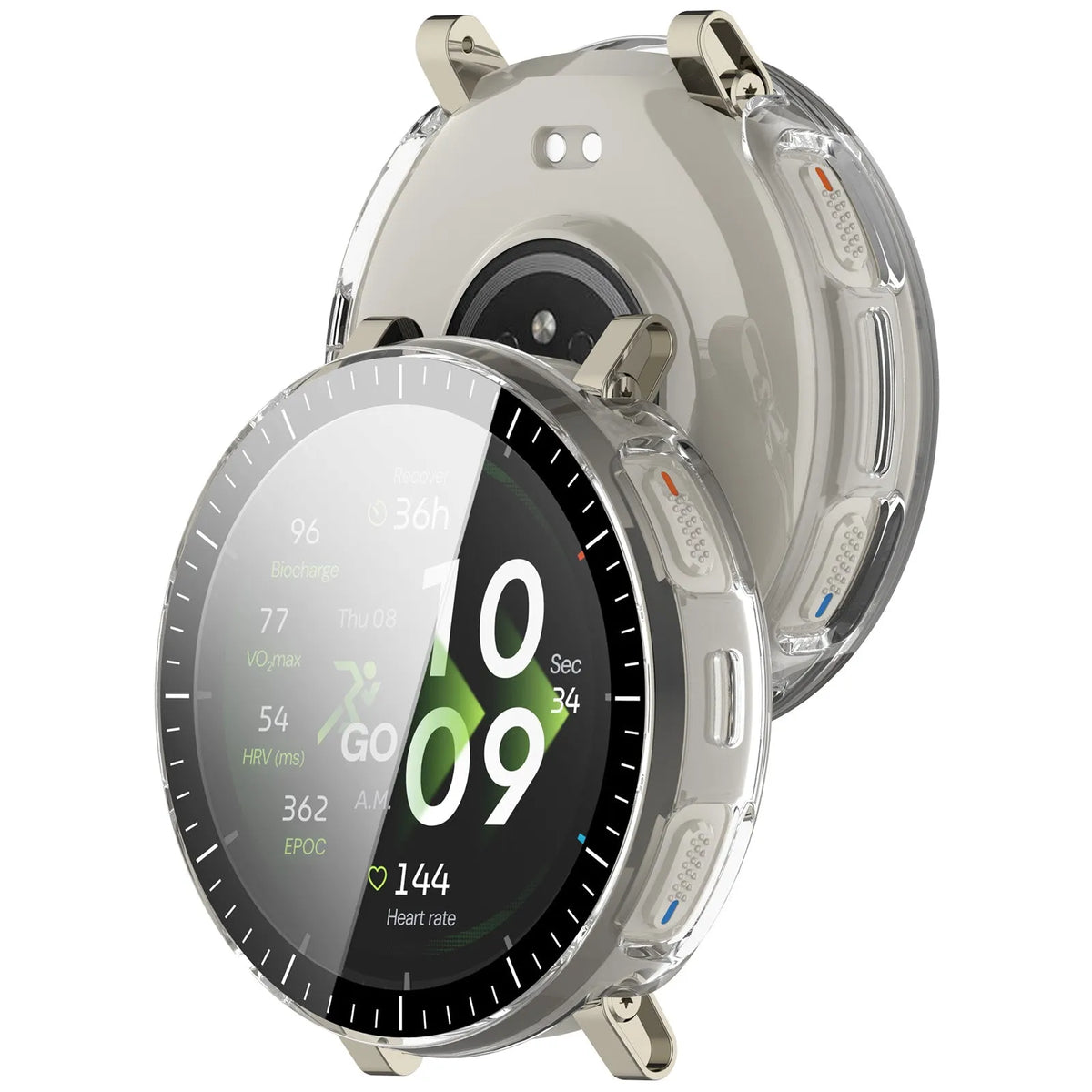 Amazfit Active 3 Premium PC Hülle mit Glas (Transparent)