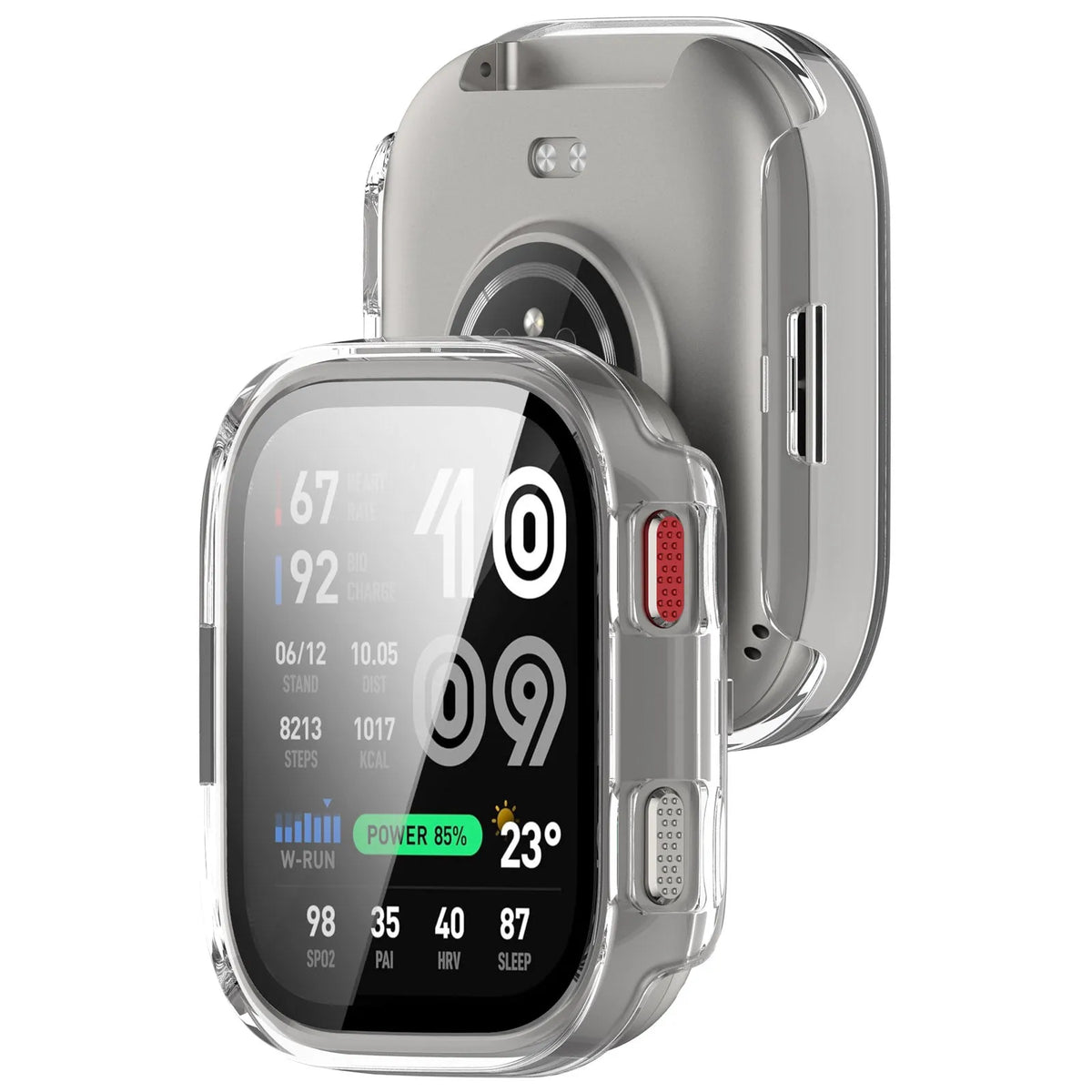 Coque rigide avec verre Amazfit Bip Max (transparent)