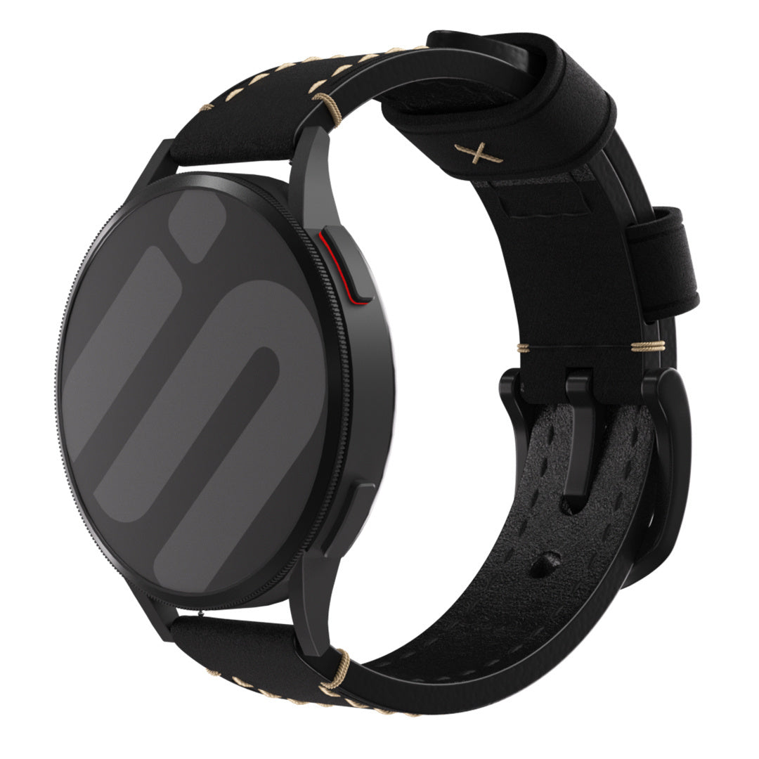 Huawei Watch 5 - 42mm Echtes Lederarmband (Schwarz)