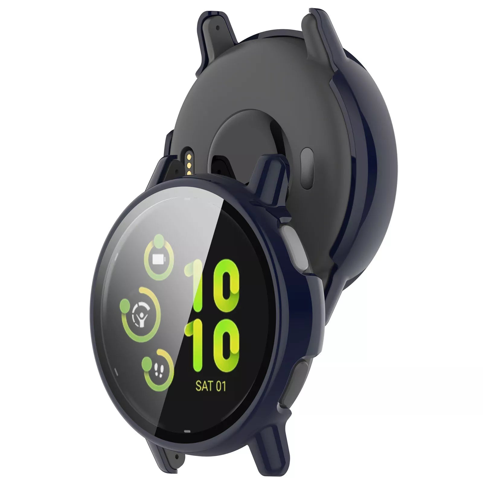 Funda rígida con vidrio Garmin Vivoactive 5 (azul oscuro)