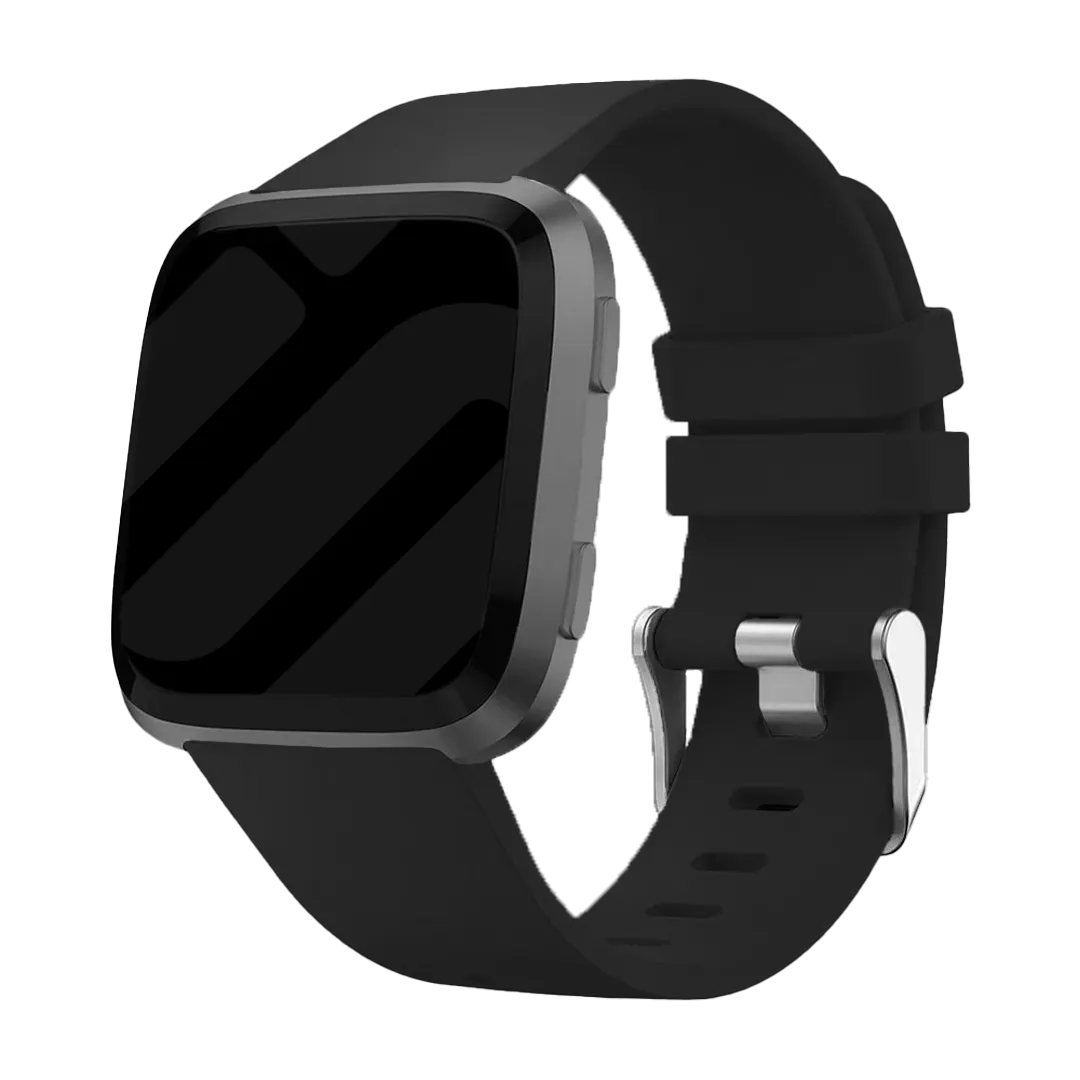 Fitbit Versa/Versa 2 Silicone Strap (Black)