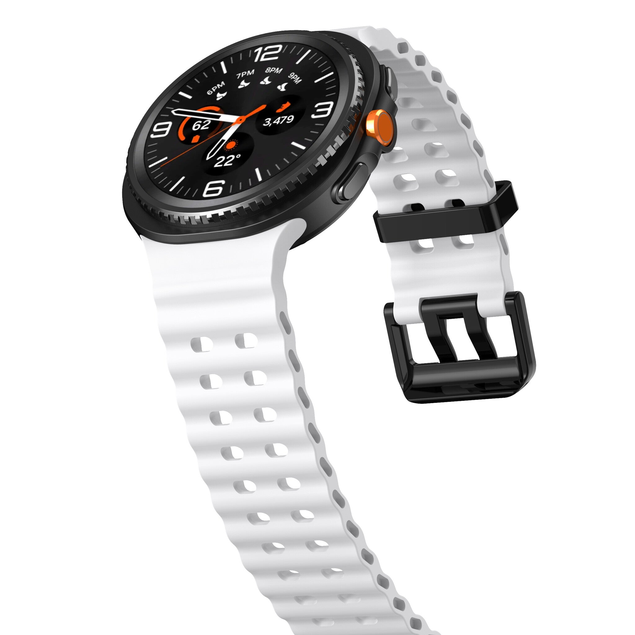Samsung Galaxy Watch 8 - 44mm Ocean Strap (White)