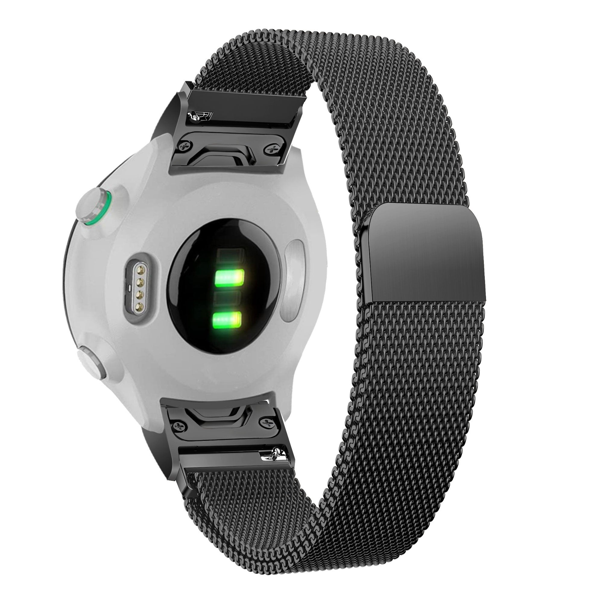 Bandz Garmin Quatix 8 Pro - 47mm Milanese Loop Strap (Black)
