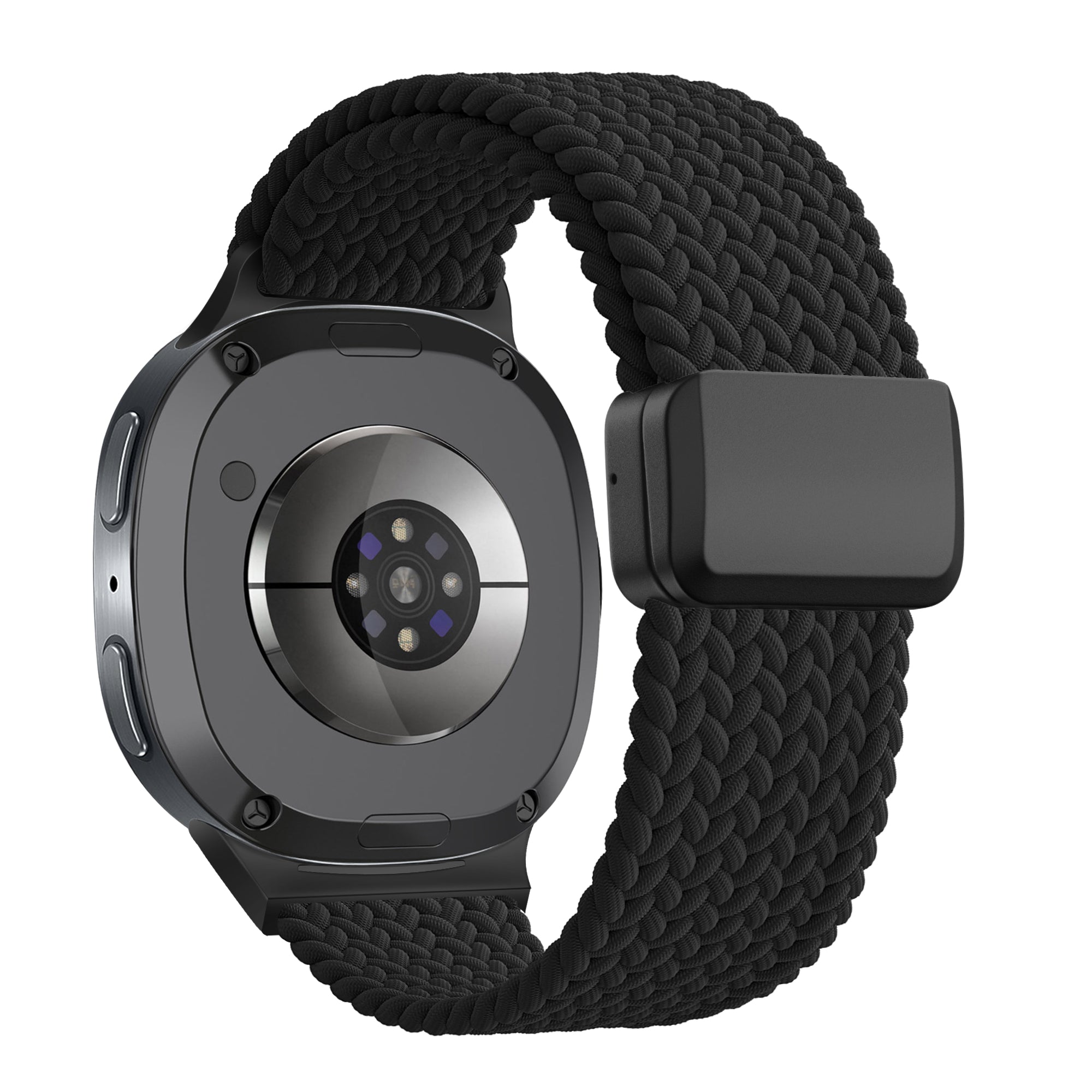 Bandz Samsung Galaxy Watch 9 - 44mm magnetisch geweven bandje (zwart)