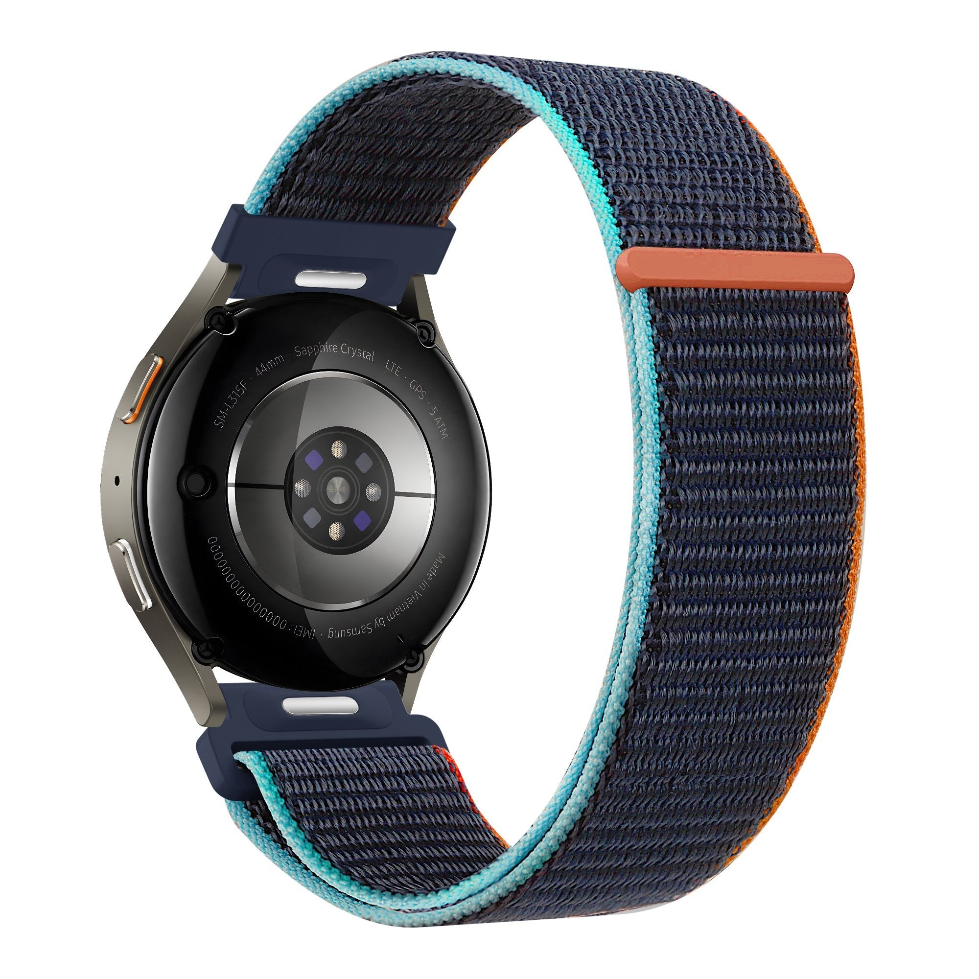 Bandz Samsung Galaxy Watch FE Nylon Strap 'Easy Fit' (Dark Blue Mix)