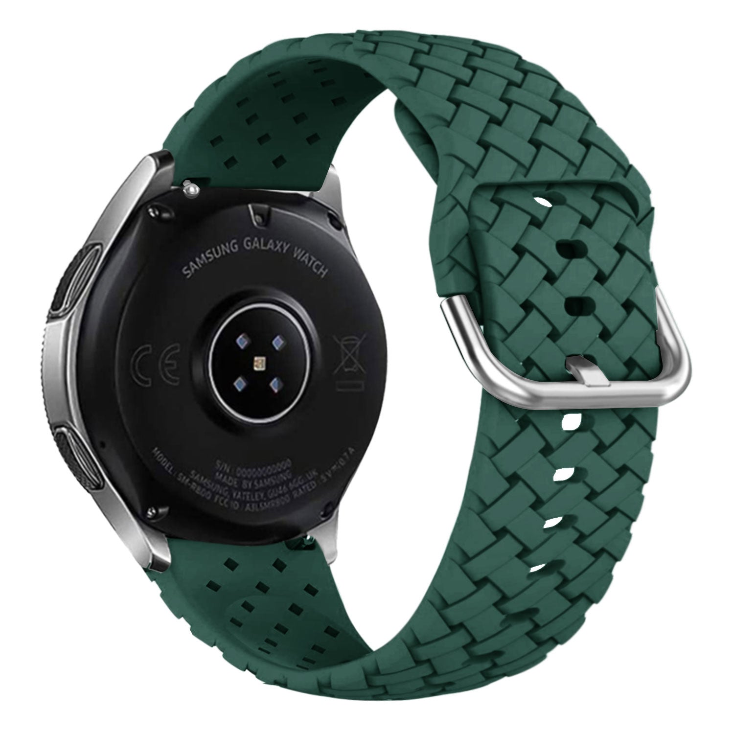 Withings Steel HR - 40mm gevlochten siliconen bandje (donkergroen)