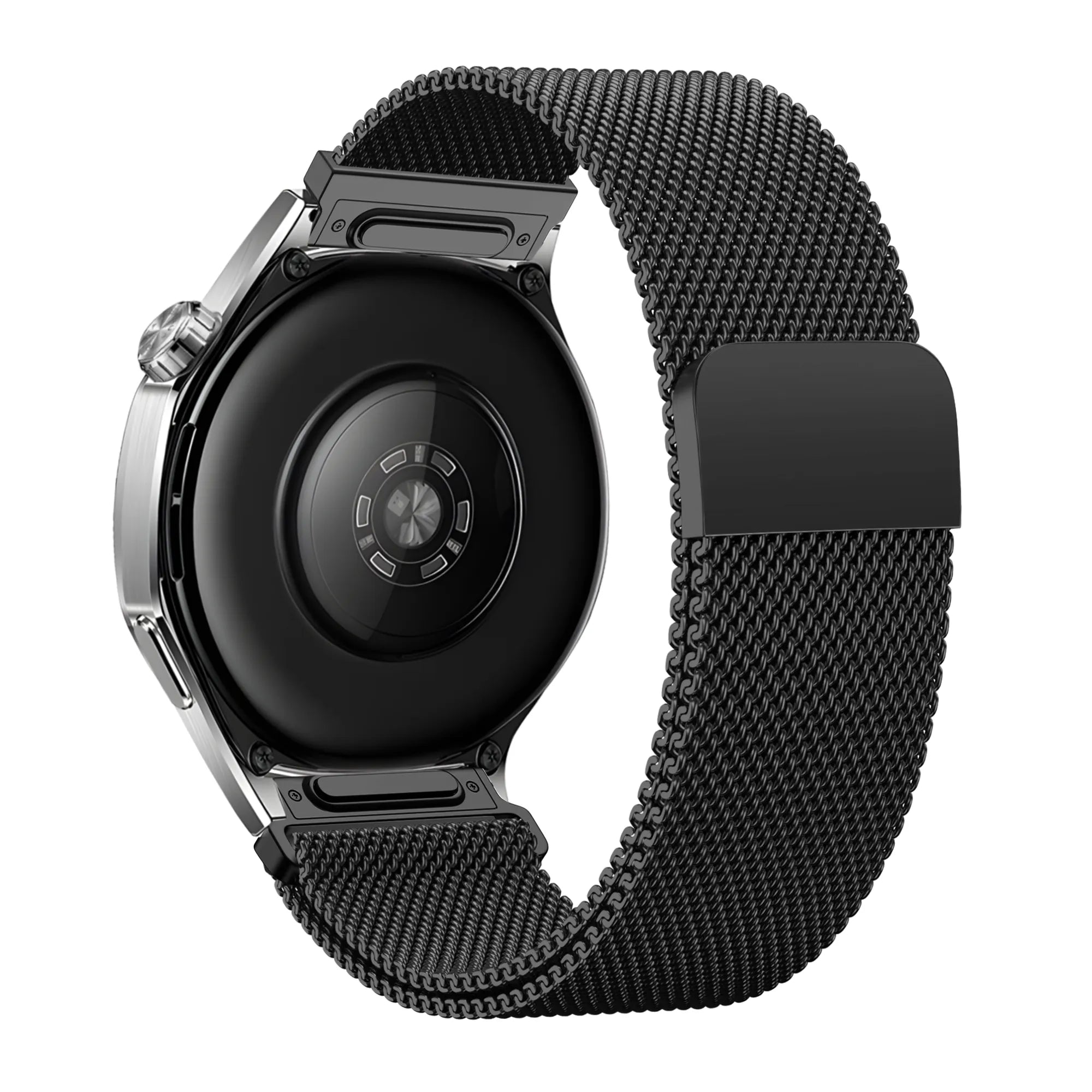 Bandz Huawei Watch GT Runner 'One Push' Milanese Strap (Black)