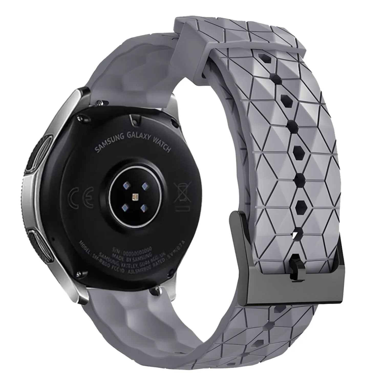 Oppo Watch X silicone hexa band (grijs)