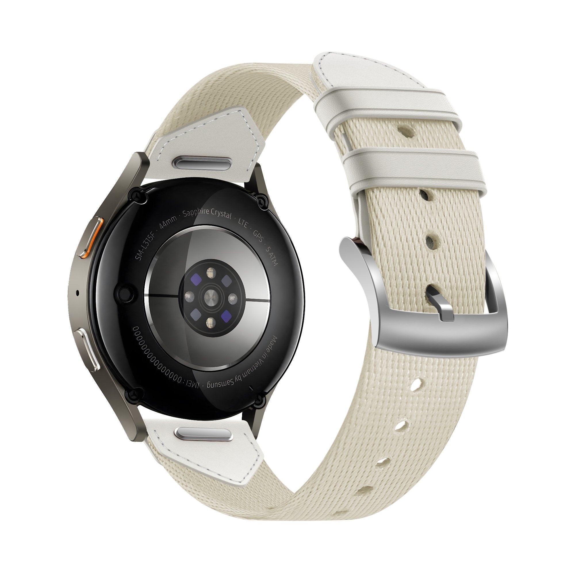 Bandz Withings ScanWatch 2 - 38mm Leder Hybrid Armband 'Easy Fit' (Polarstern)