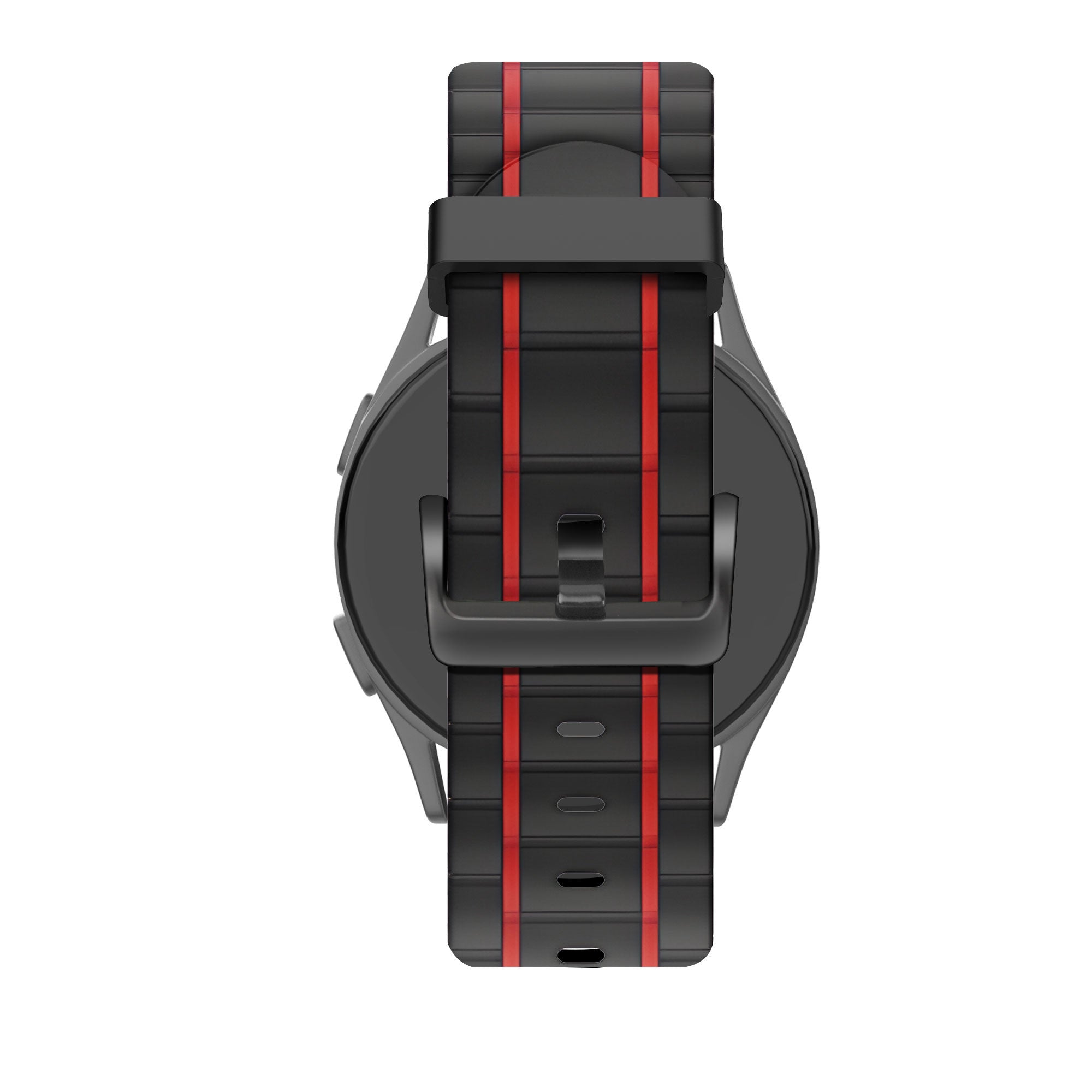 Bandz CMF Watch Pro 3 Gestreiftes Sportarmband (Schwarz/Rot)