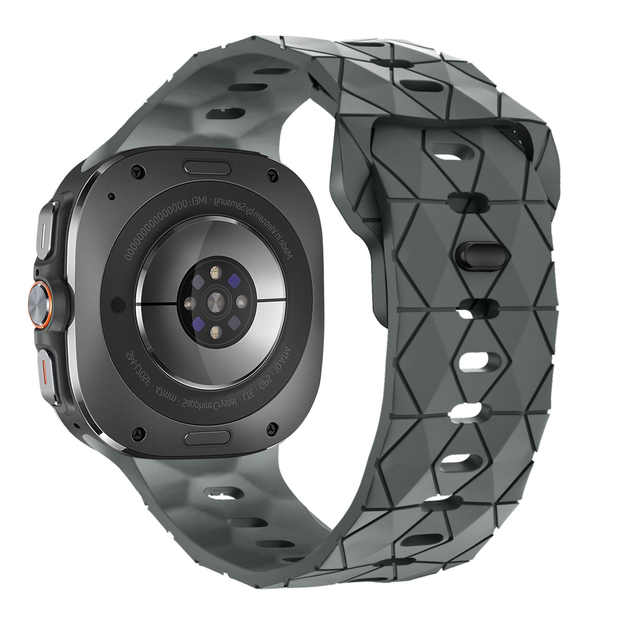 Bandz Bracelet silicone 'Hexagons' Samsung Galaxy Watch Ultra (gris foncé)