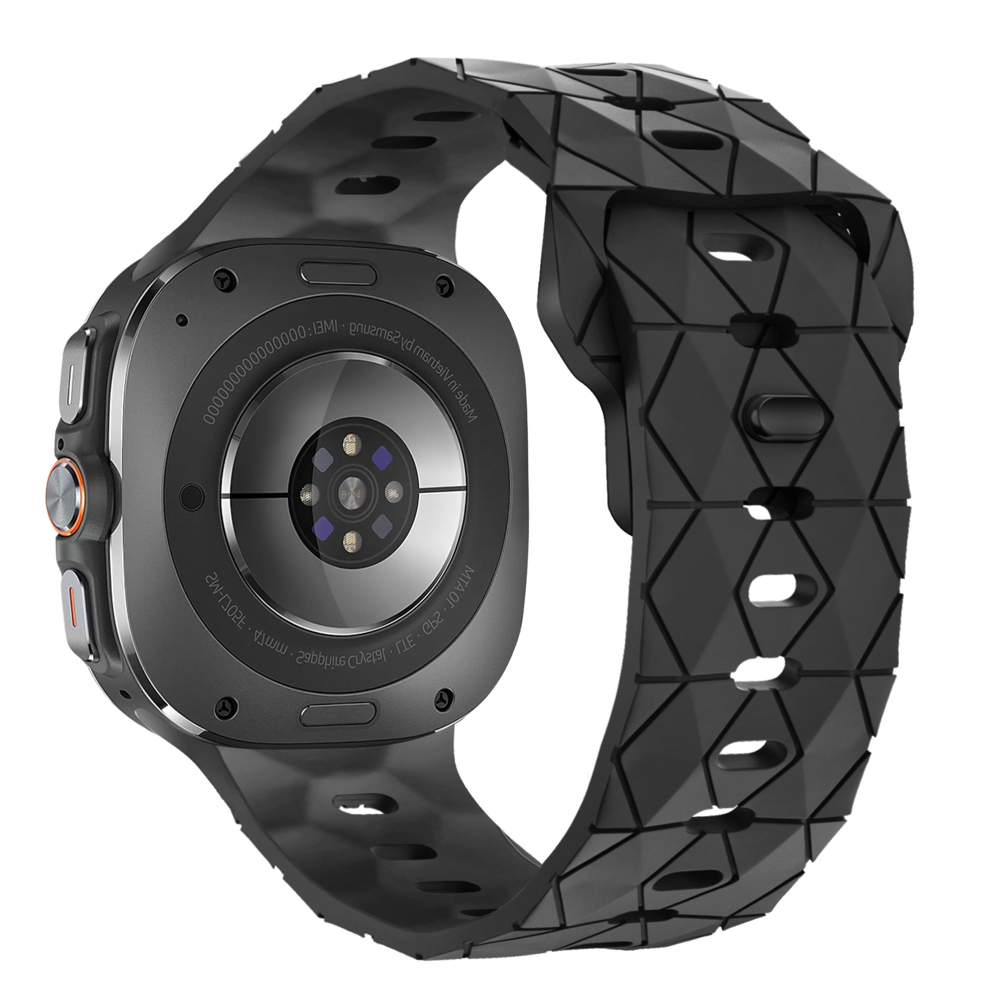 Correa silicona hexágonos Samsung Galaxy Watch Ultra 2 (negro)