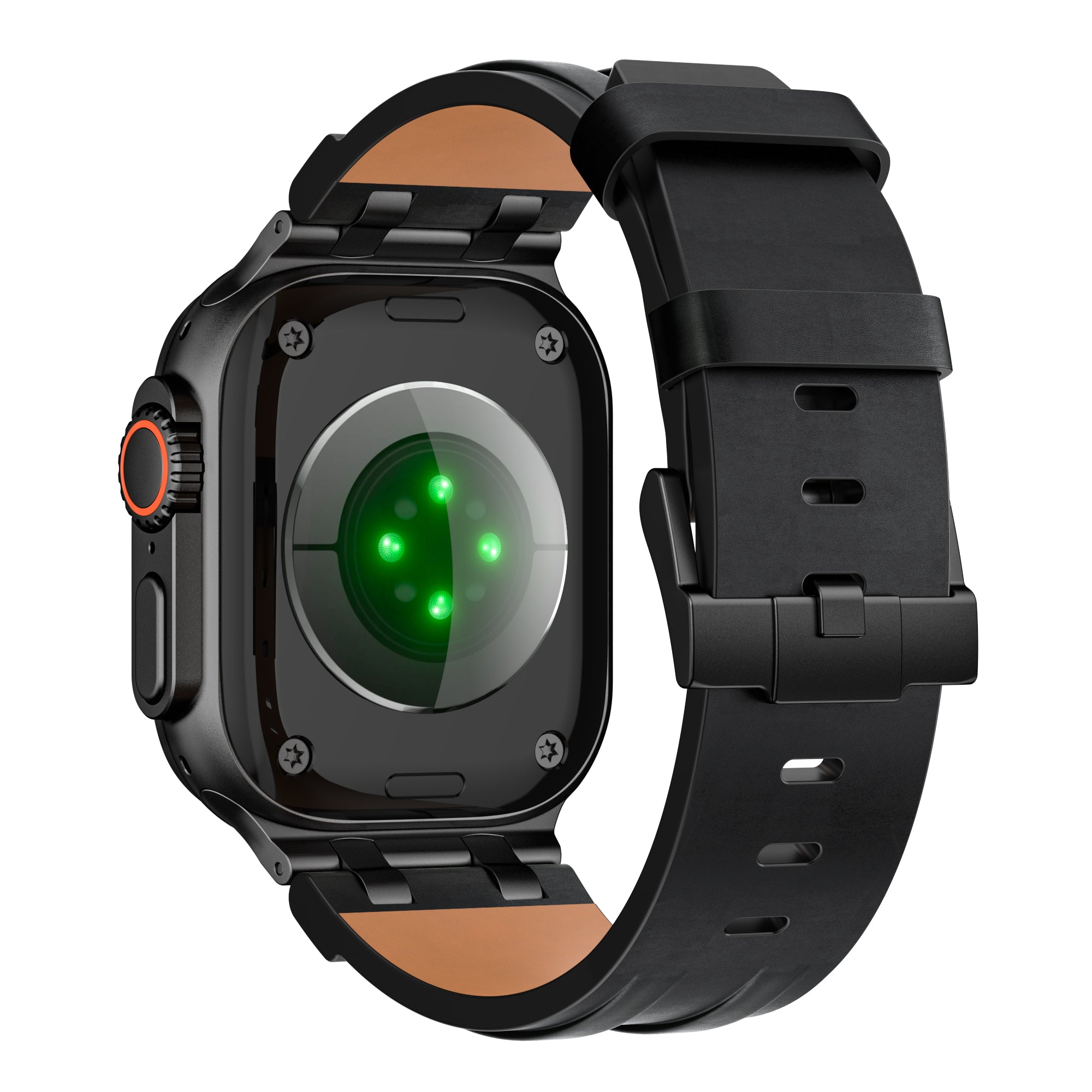 Apple Watch Ultra Solid Leather Strap (Black)