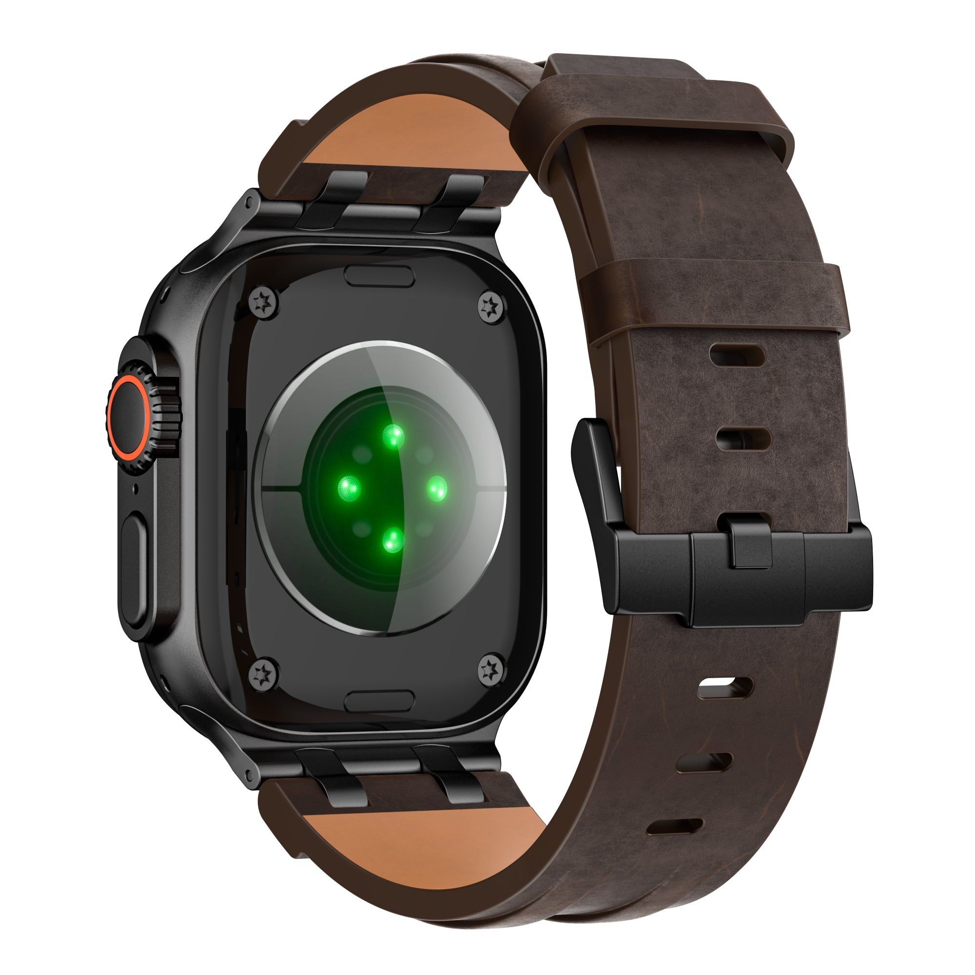 Apple Watch Ultra Solid Leather Strap (Coffee)