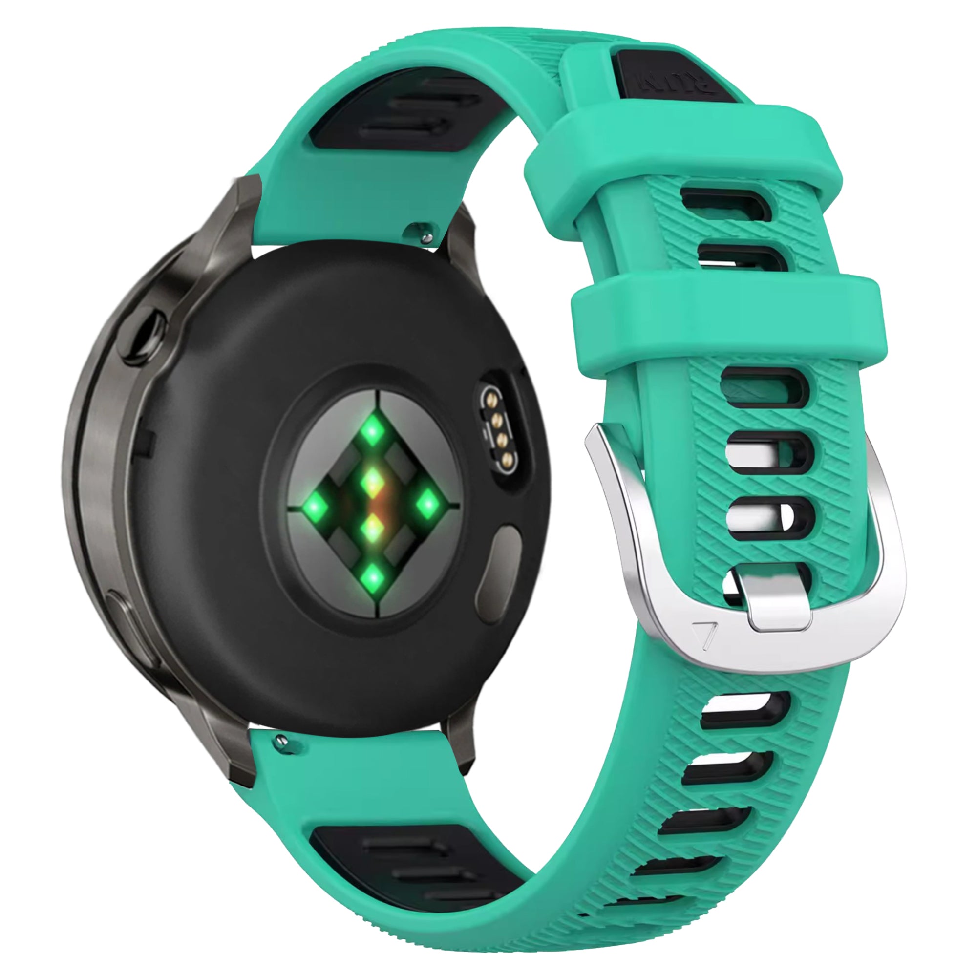 Bandz Garmin Vivoactive 4s Sport Strap with Buckle (Aqua/Black)