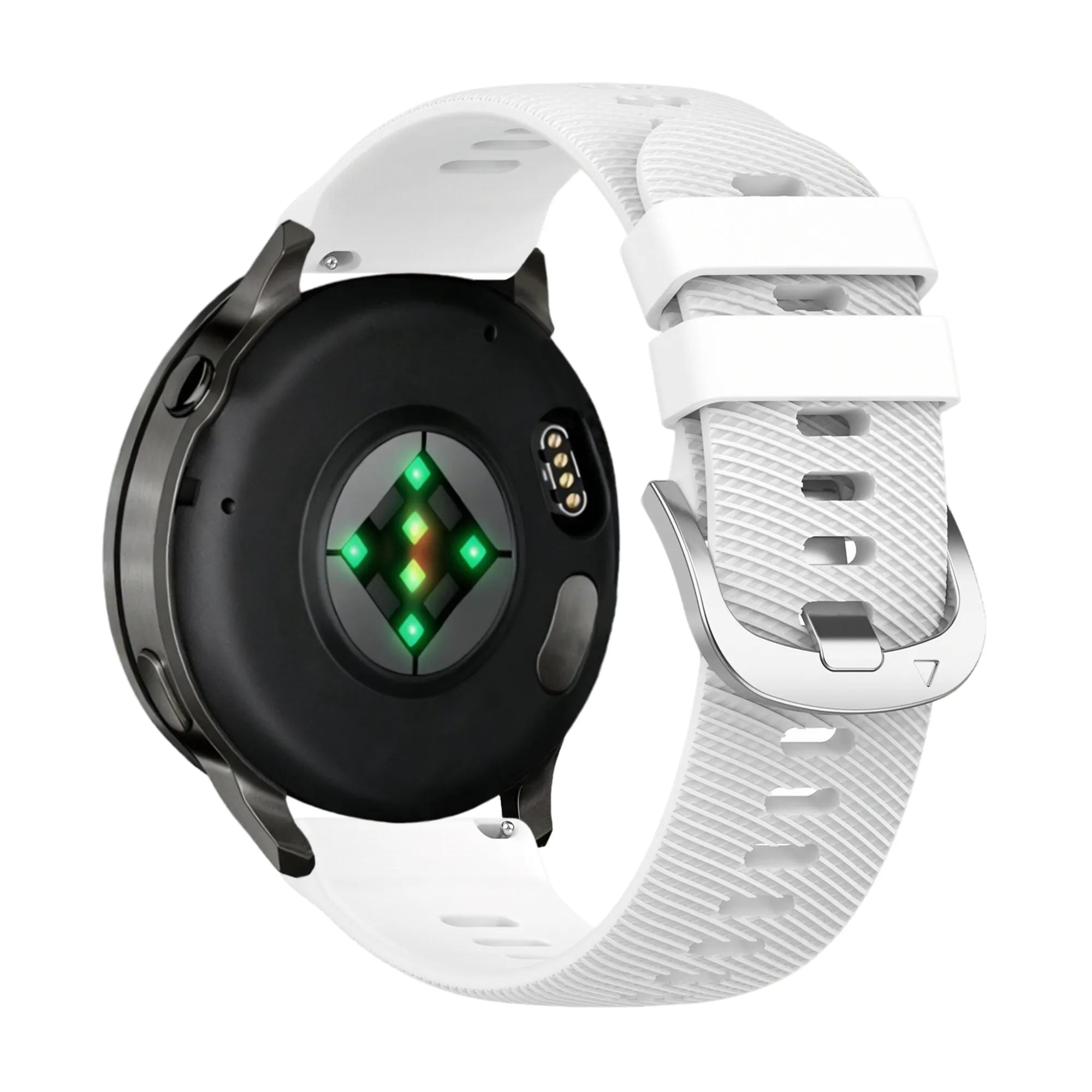 Bandz Garmin Forerunner 265s siliconen band 'Deluxe' (wit)