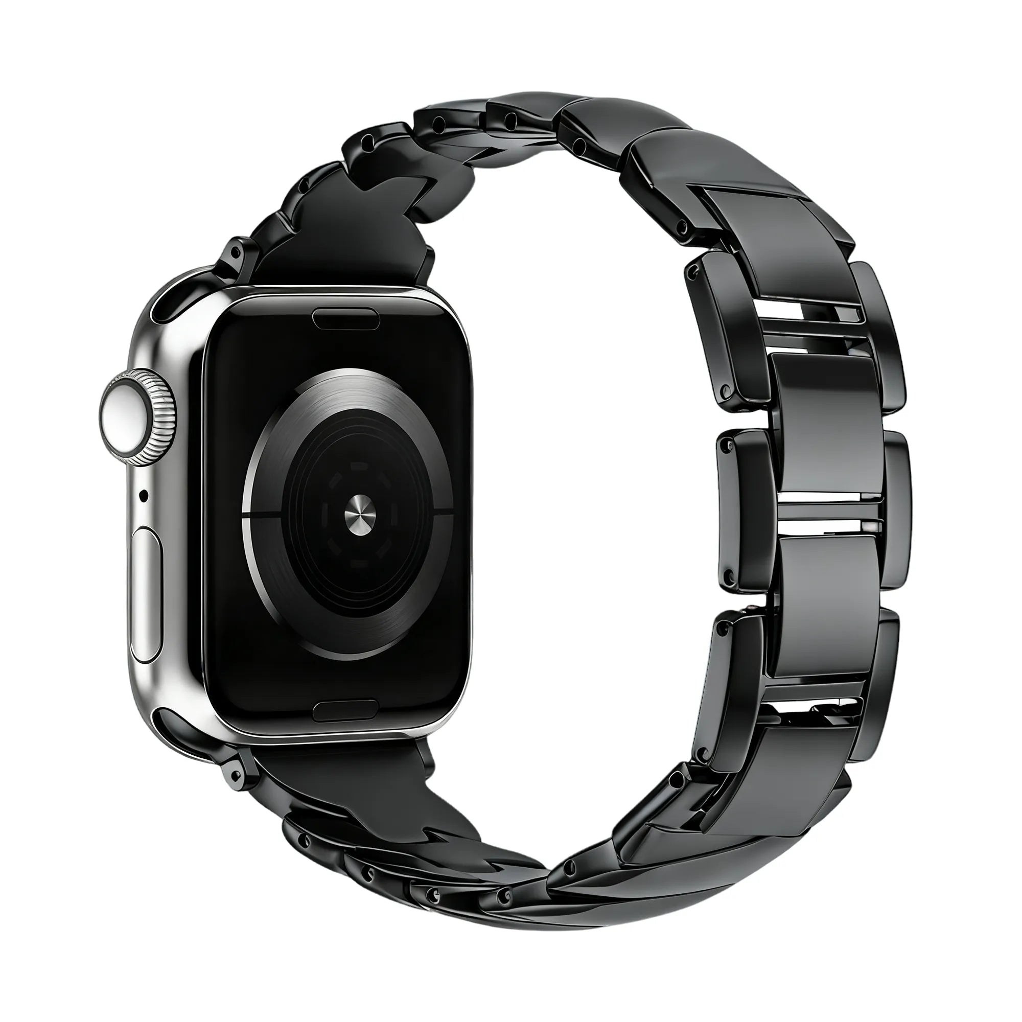Bandz Correa acero premium 'Twisted' Apple Watch (negro)