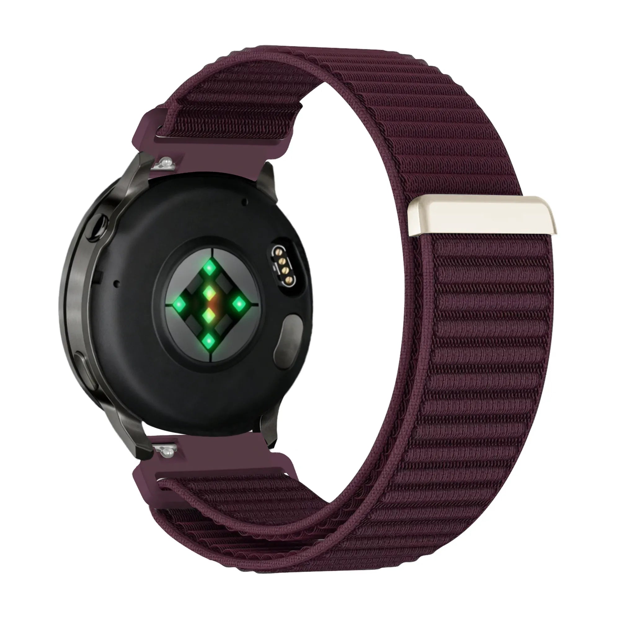 Bandz Garmin Forerunner 265s nylon band 'Wave' (donkerpaars)