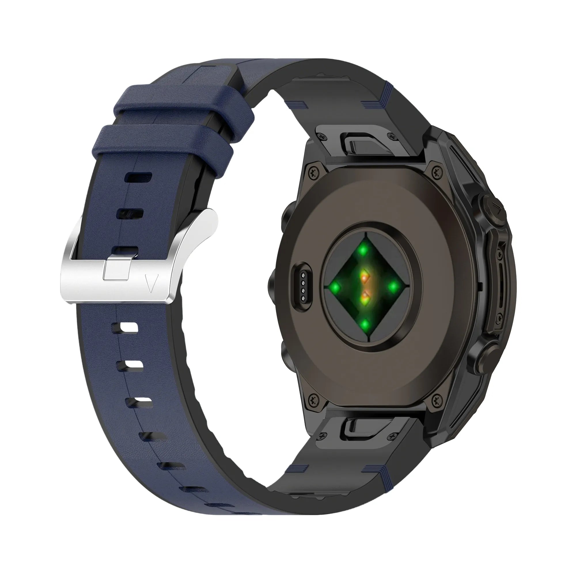 Garmin Forerunner 965 Leather Hybrid Strap (Blue)