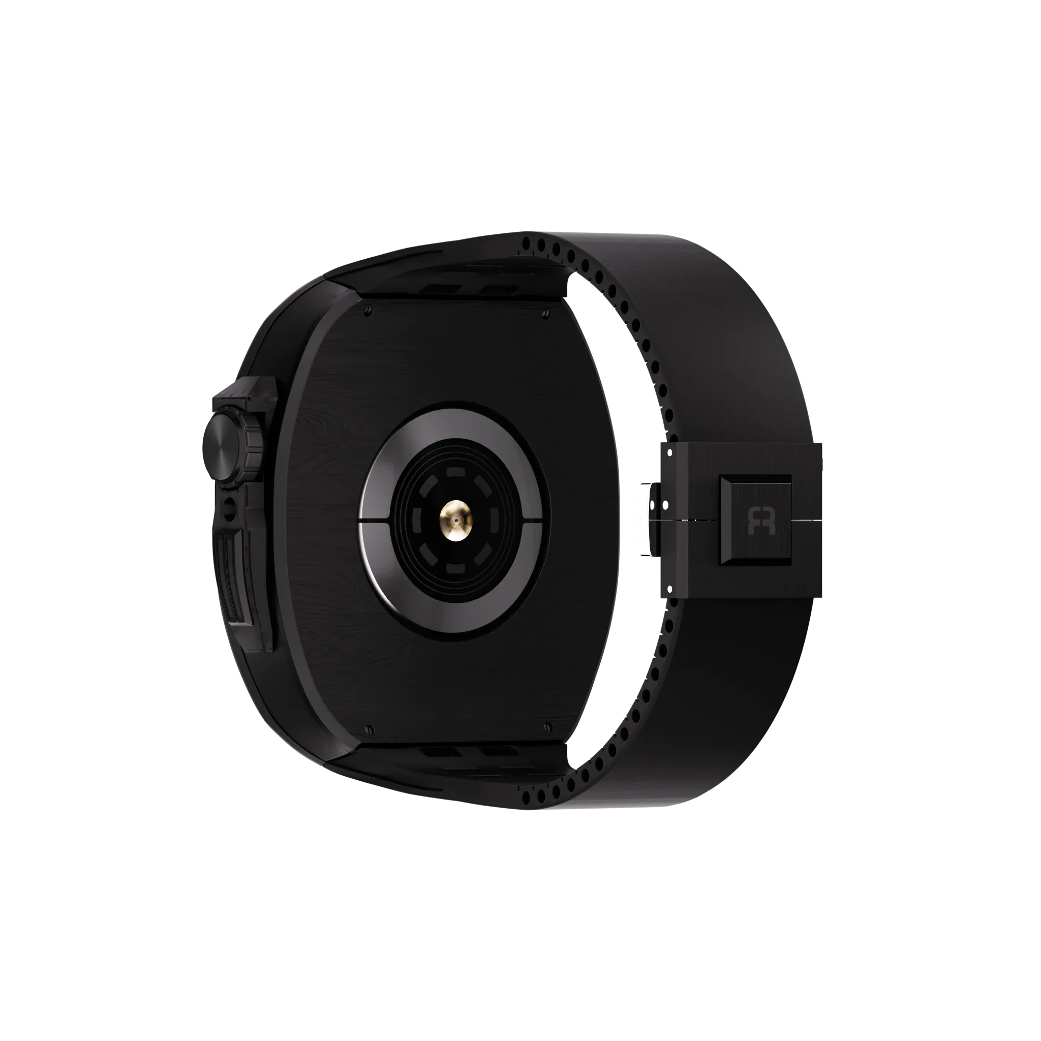 Reqior Boîtier en polymère avec bracelet en caoutchouc Apple Watch 45mm (chabon noir)