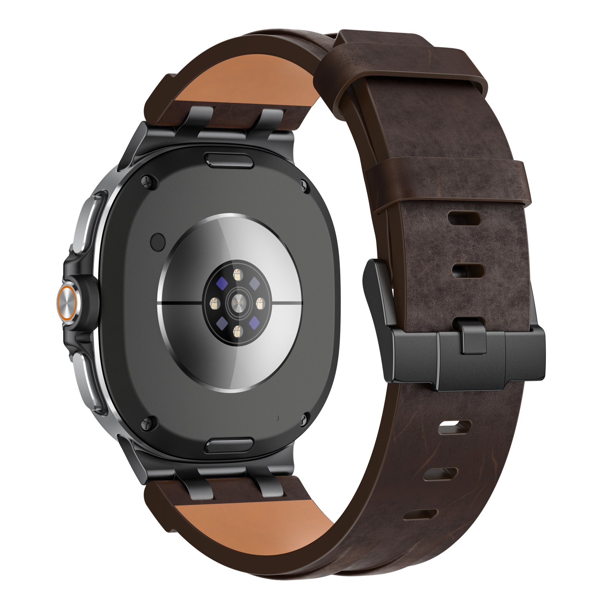 Bracelet cuir solide Samsung Galaxy Watch 8 Classic (marron café)