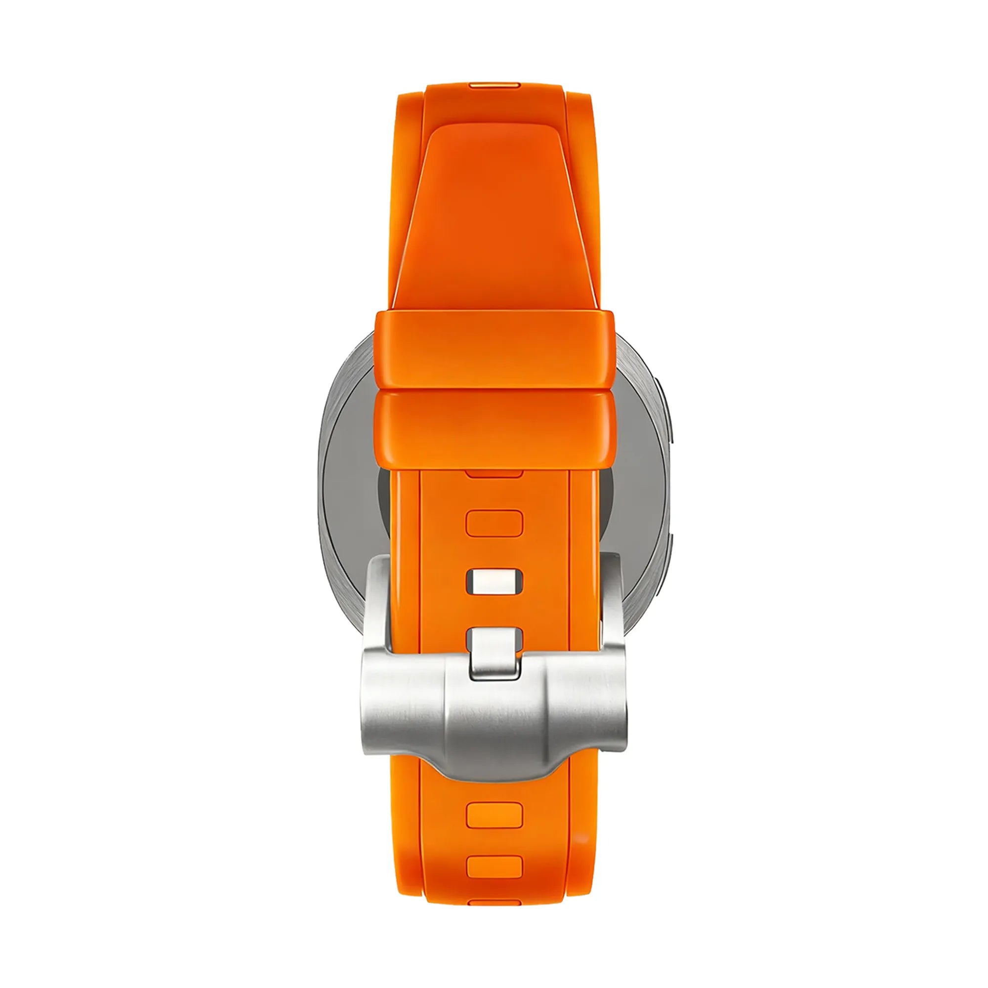 Bandz Samsung Galaxy Watch 8 - 44mm siliconen band 'Luxe Liquid' (oranje)