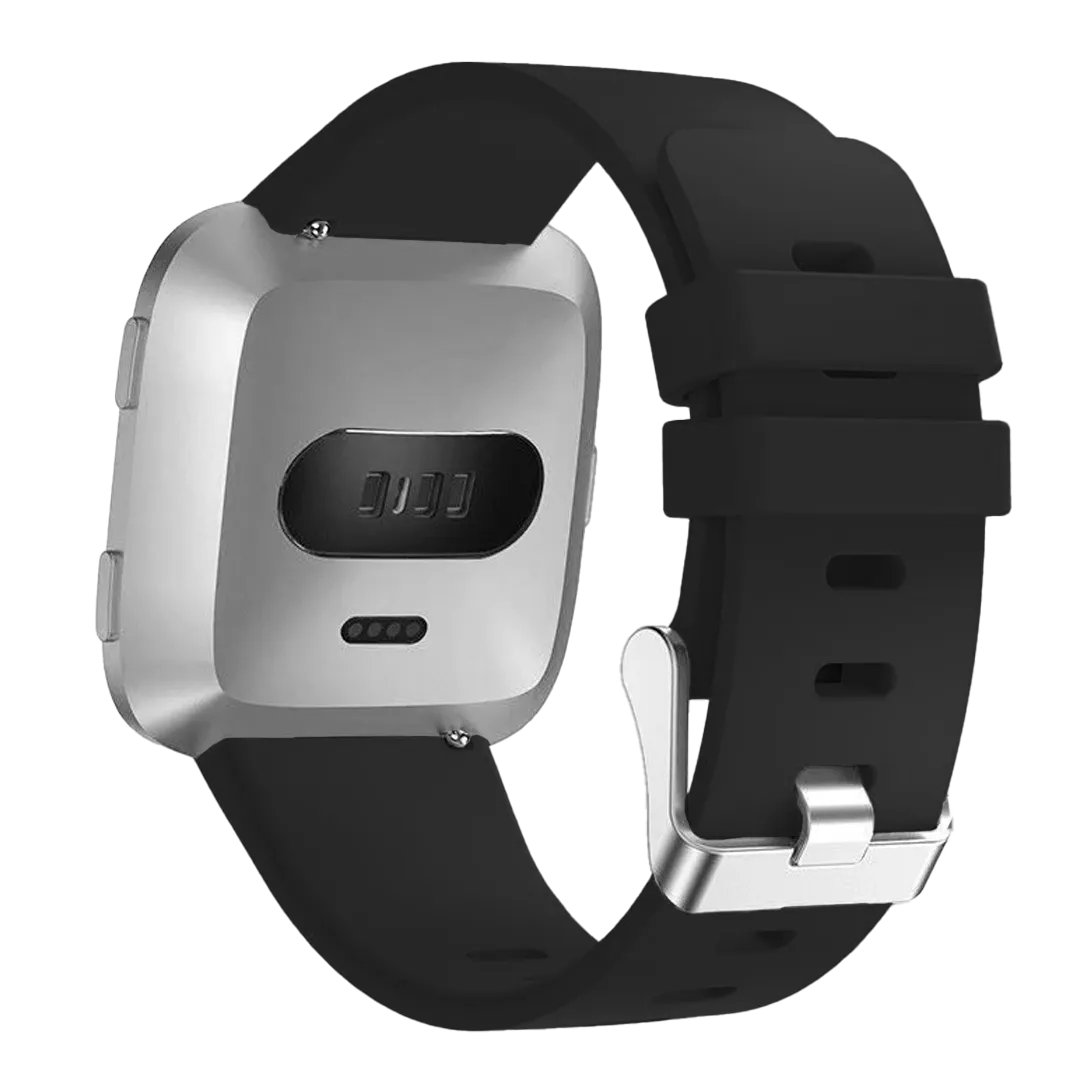 Fitbit Versa/Versa 2 Silicone Strap (Black)