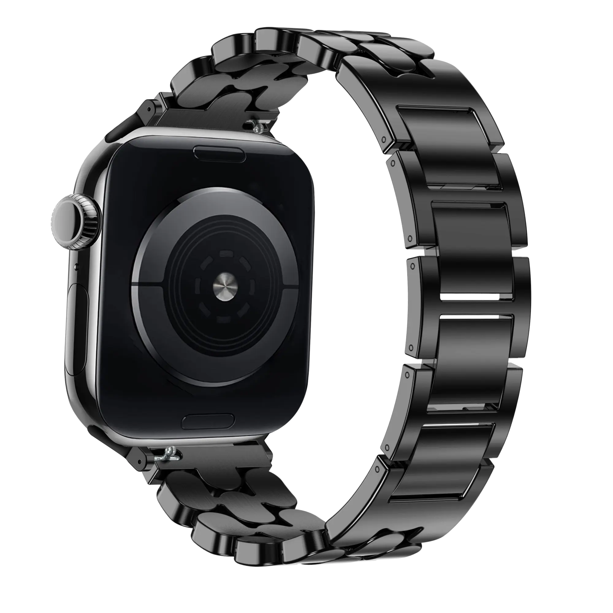 Bandz Apple Watch Stahlarmband 'Oval' (Schwarz)