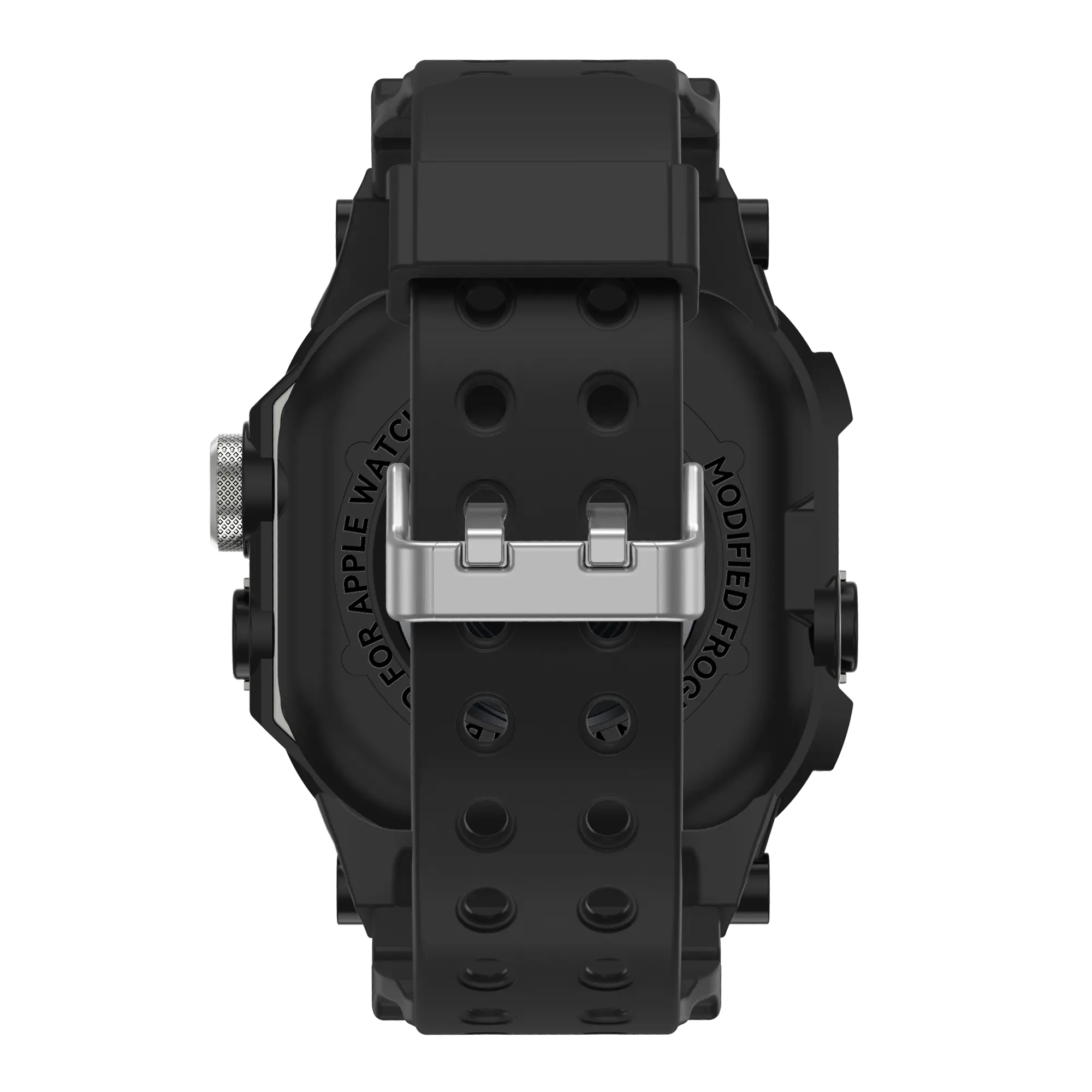 Bandz Apple Watch Ultra TPU Armband mit Case (Schwarz mit Titan)
