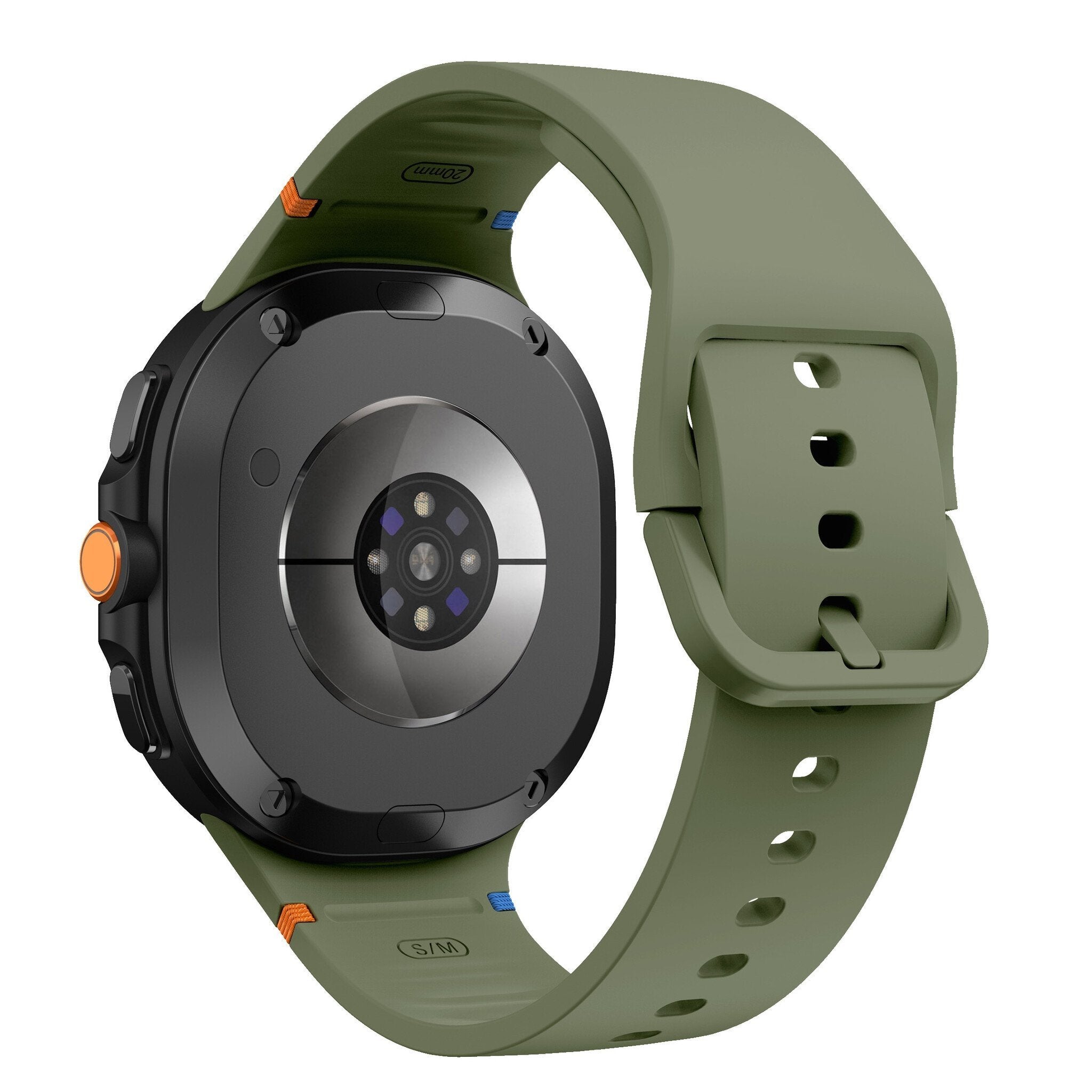 Bracelet silicone Samsung Galaxy Watch 8 - 44mm (vert militaire)