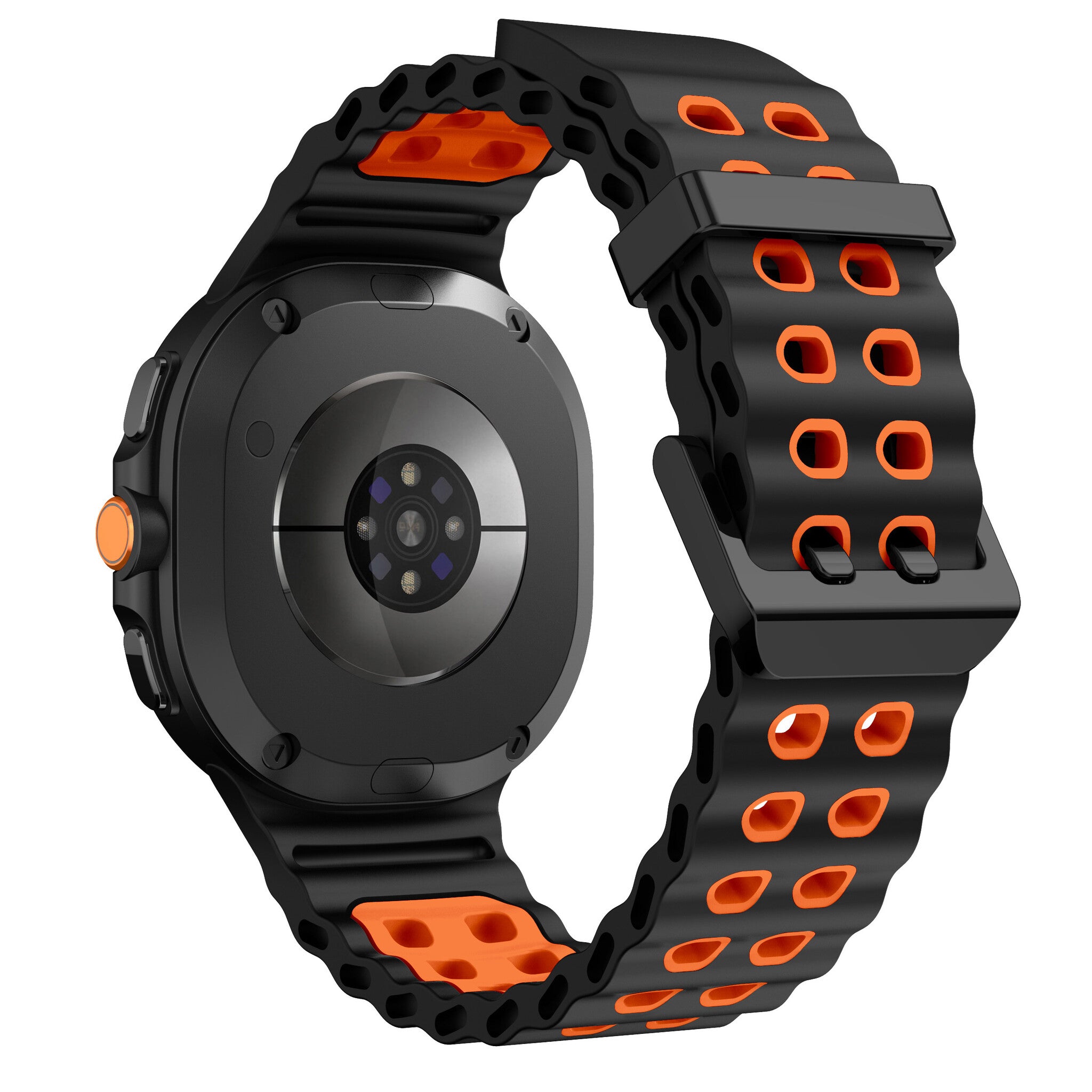 Samsung Galaxy Watch 9 - 40mm Ocean Strap (Black/Orange)