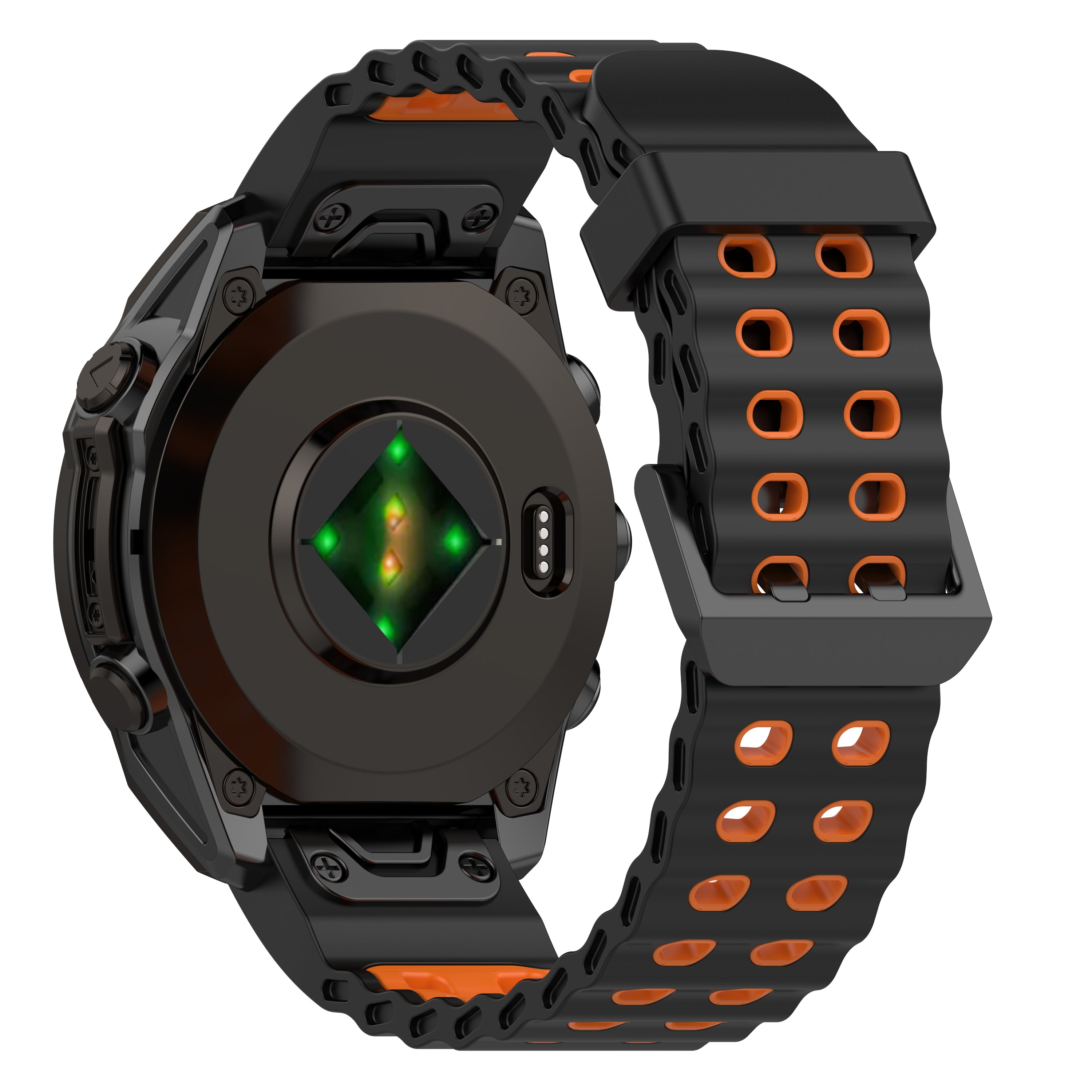 Amazfit T-Rex Ultra 2 Wave Sport Strap (Black/Orange)
