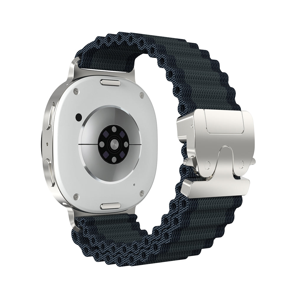 Correa nylon Outdoor con hebilla-P Samsung Galaxy Watch 8 Classic (negro con plata)