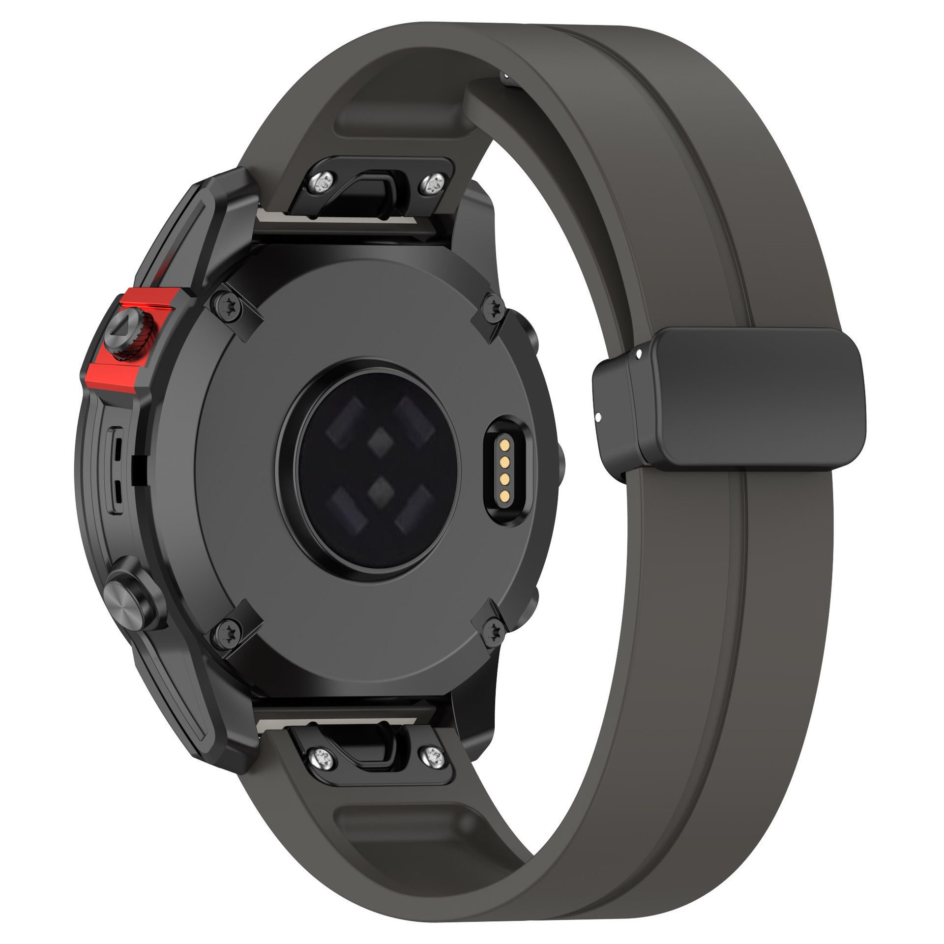 Garmin Epix Gen 2 - 47mm D-Buckle Silicone Strap (Dark Grey)