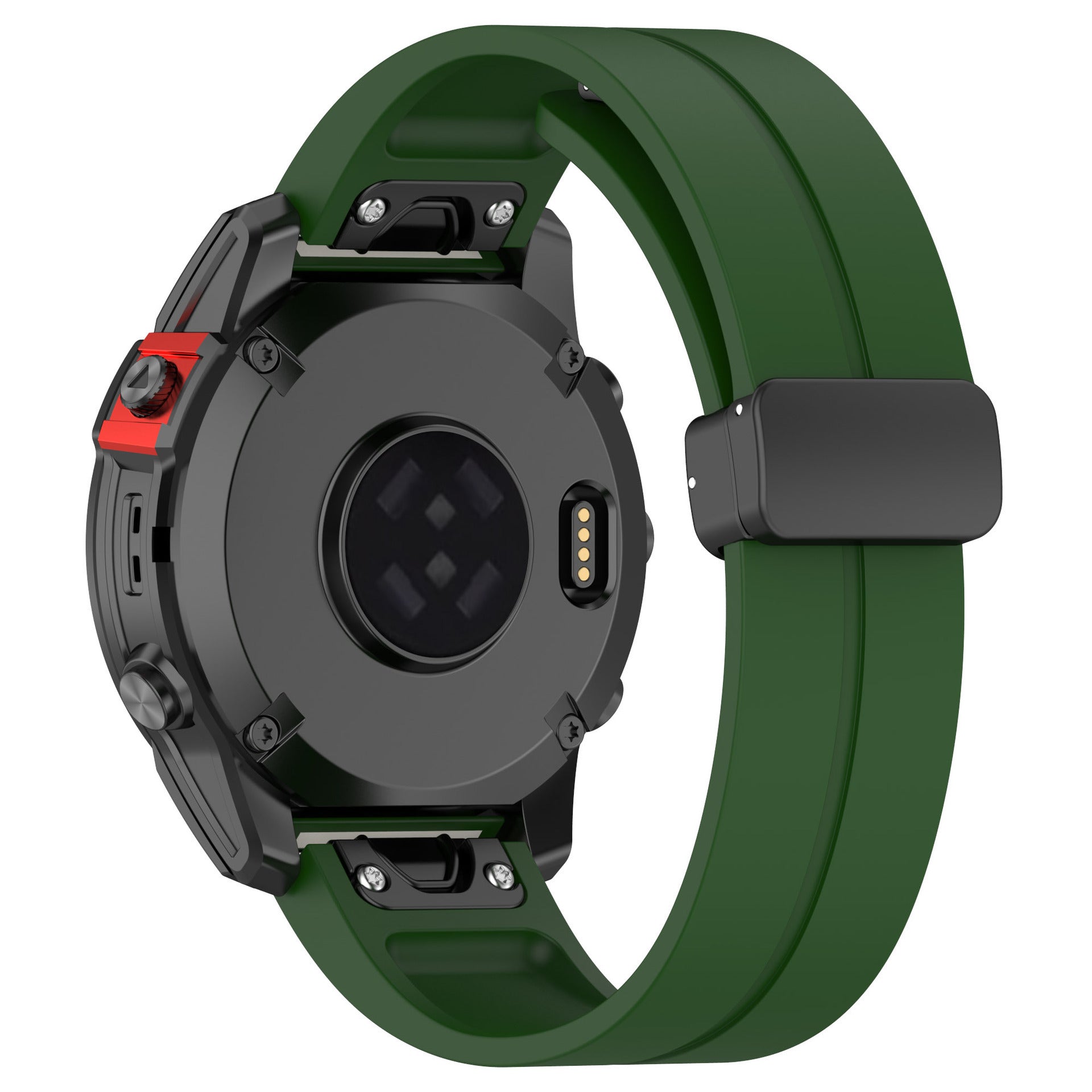 Garmin D2 Mach 2 - 47mm D-Schnalle Silikonarmband (Armeegrün)