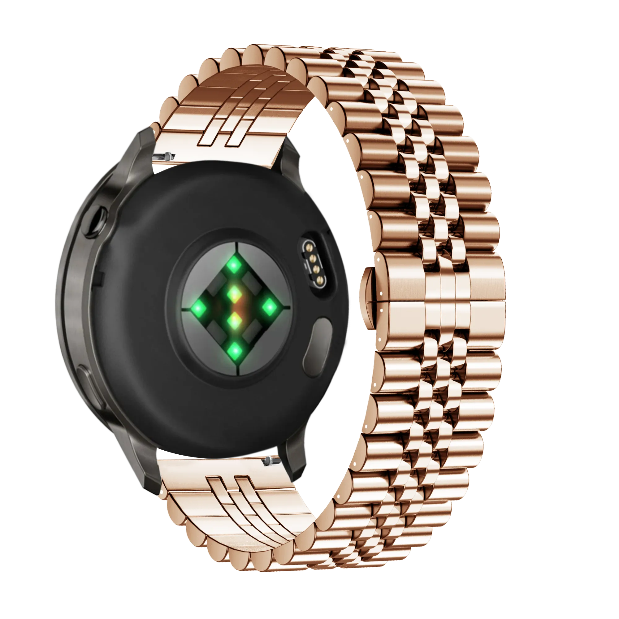 Bandz Garmin Forerunner 265s stalen band 'Jubilee' (rosé goud)