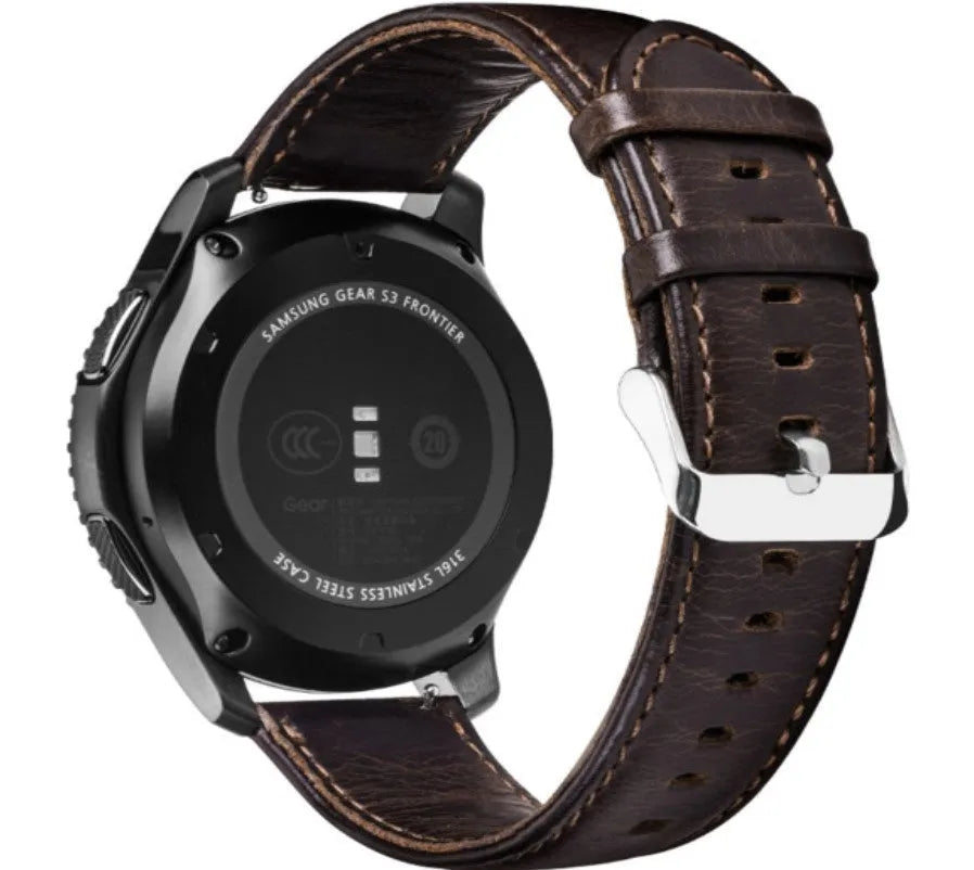 Coros Pace 3 Lederarmband (Dunkel Braun)