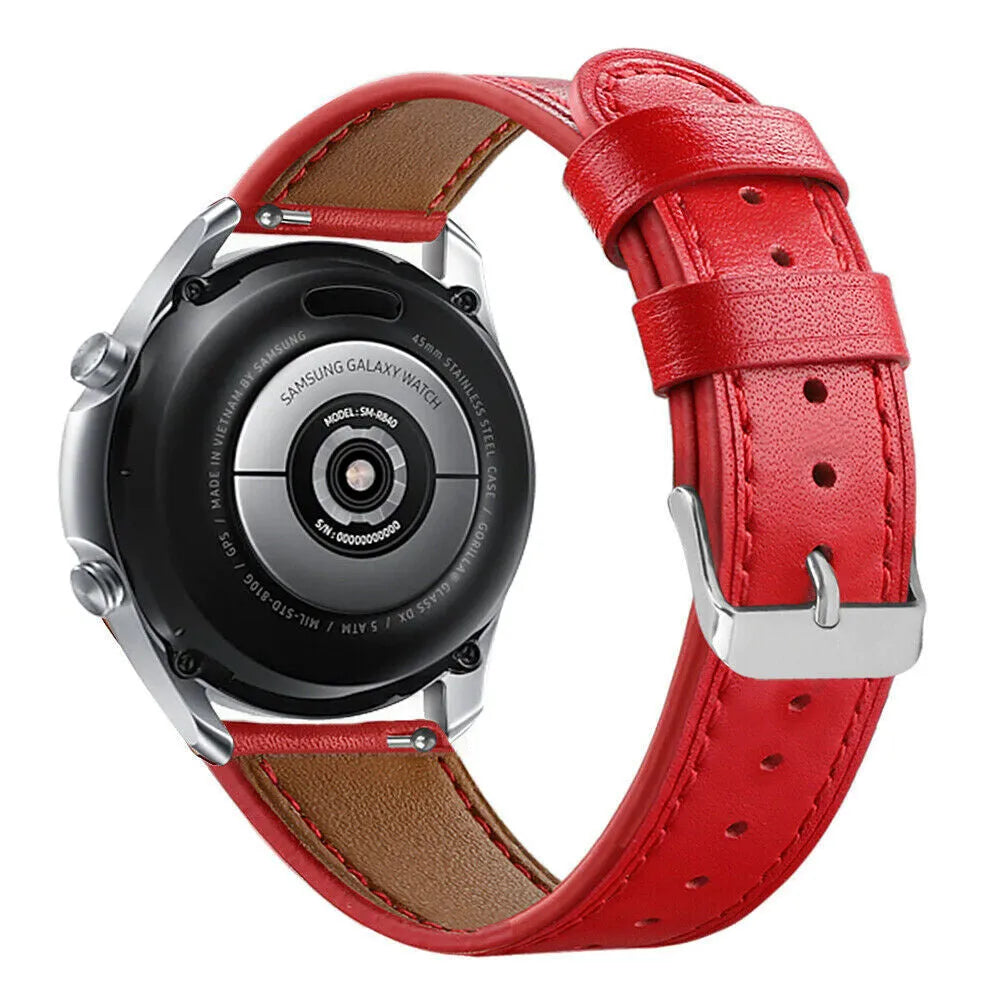 Bracelet cuir moderne Oppo Watch X3 (rouge)