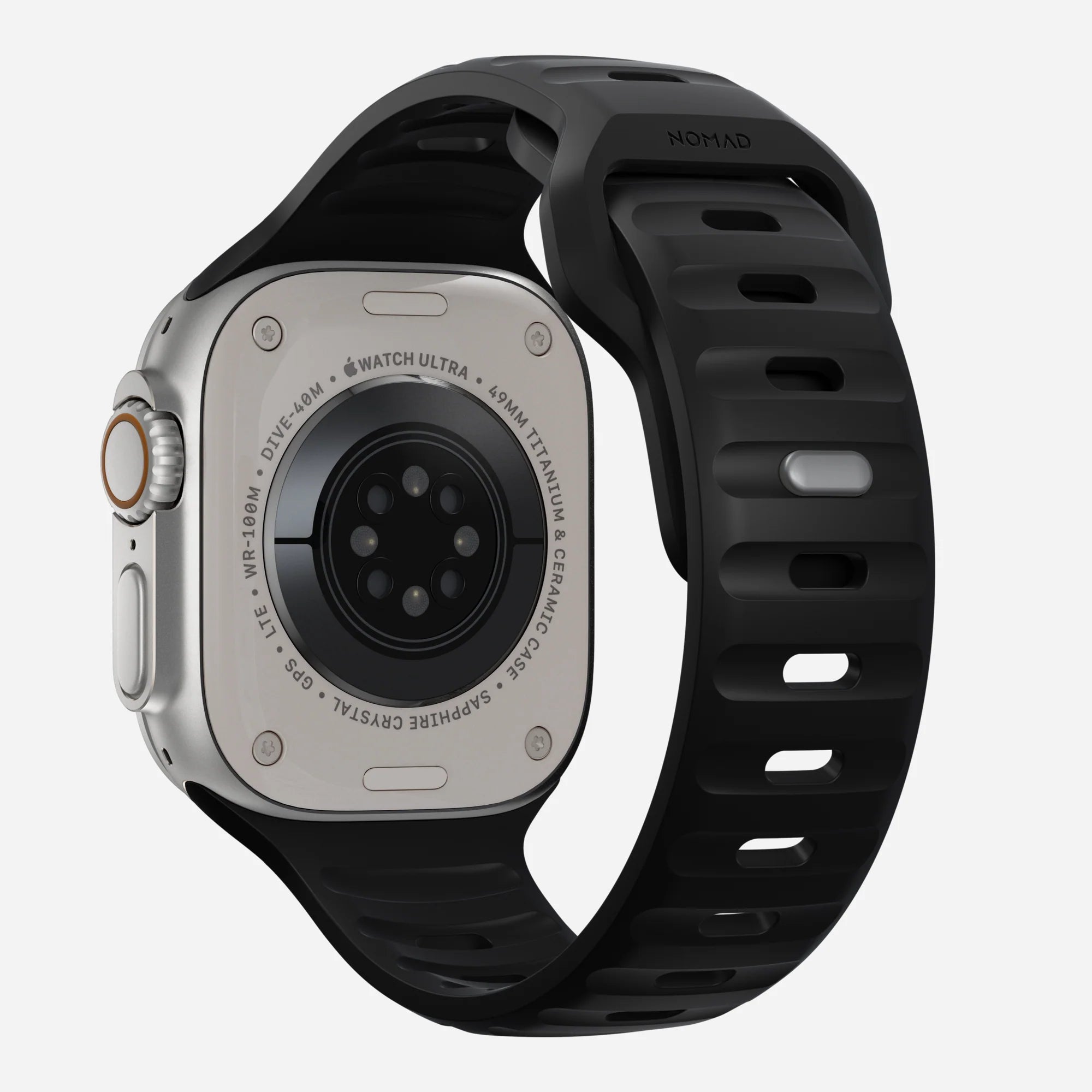 Nomad Sport Apple Watch siliconen bandje (zwart)