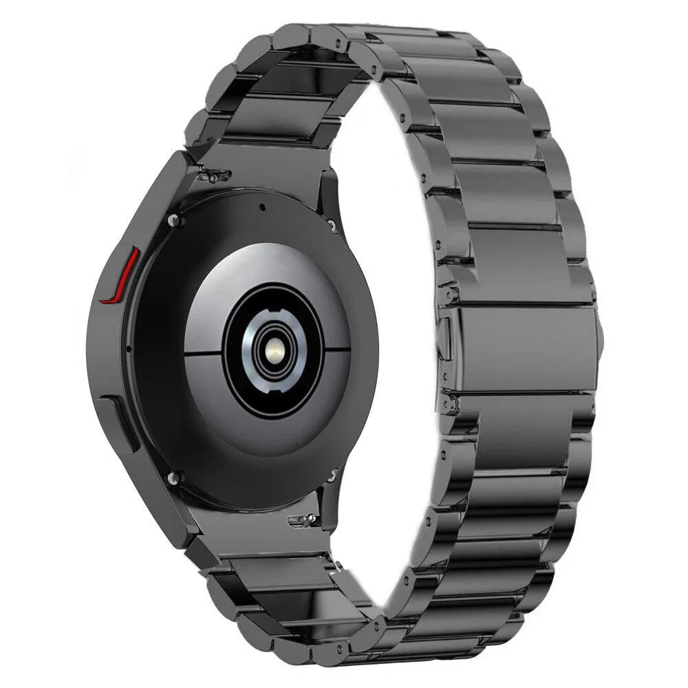 Titanium Strap, graphite, on a watch, 3/4 rear view