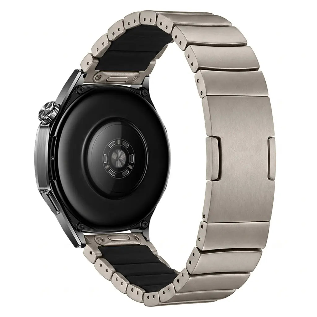 One Bead Titanium Strap, on a watch, 3/4 rear view