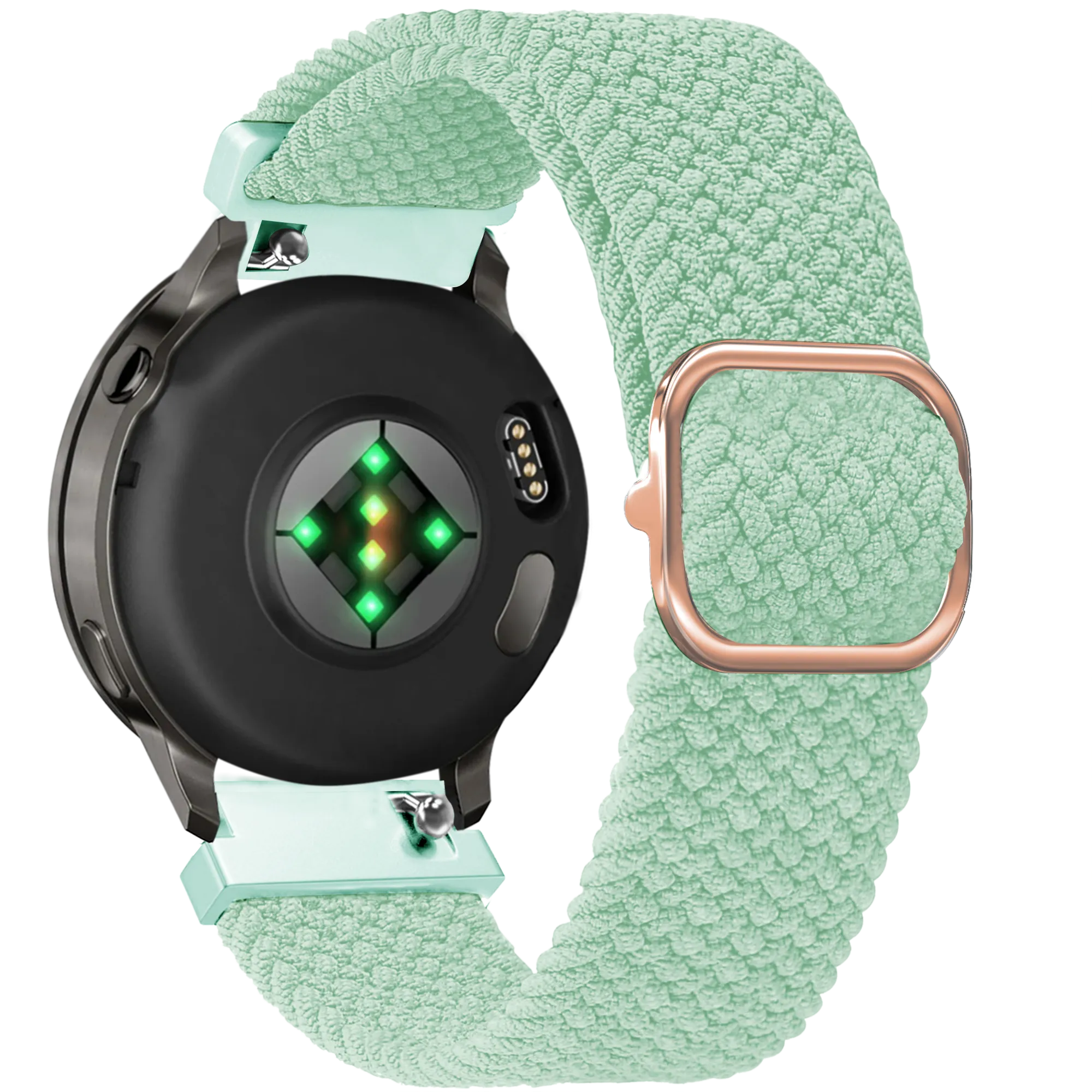 Bandz Garmin Forerunner 265s Verstellbares Geflochtenes Armband (Türkis)