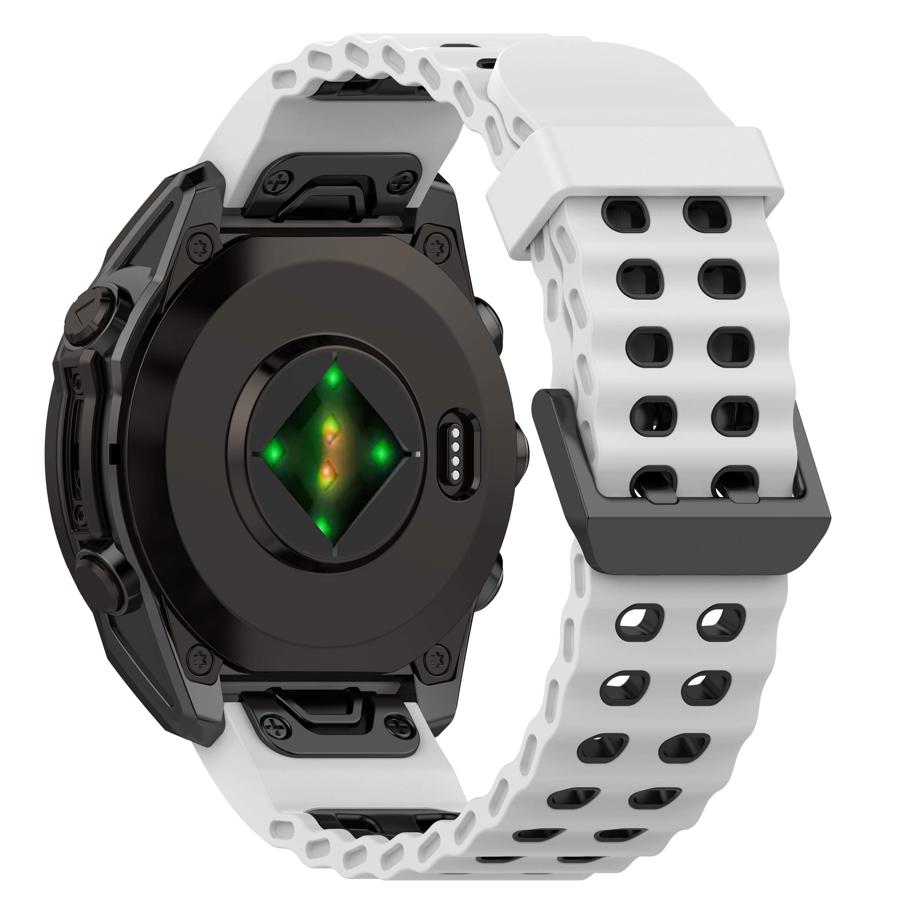 Garmin Epix Gen 2 Wave Sport Strap (White/Black)