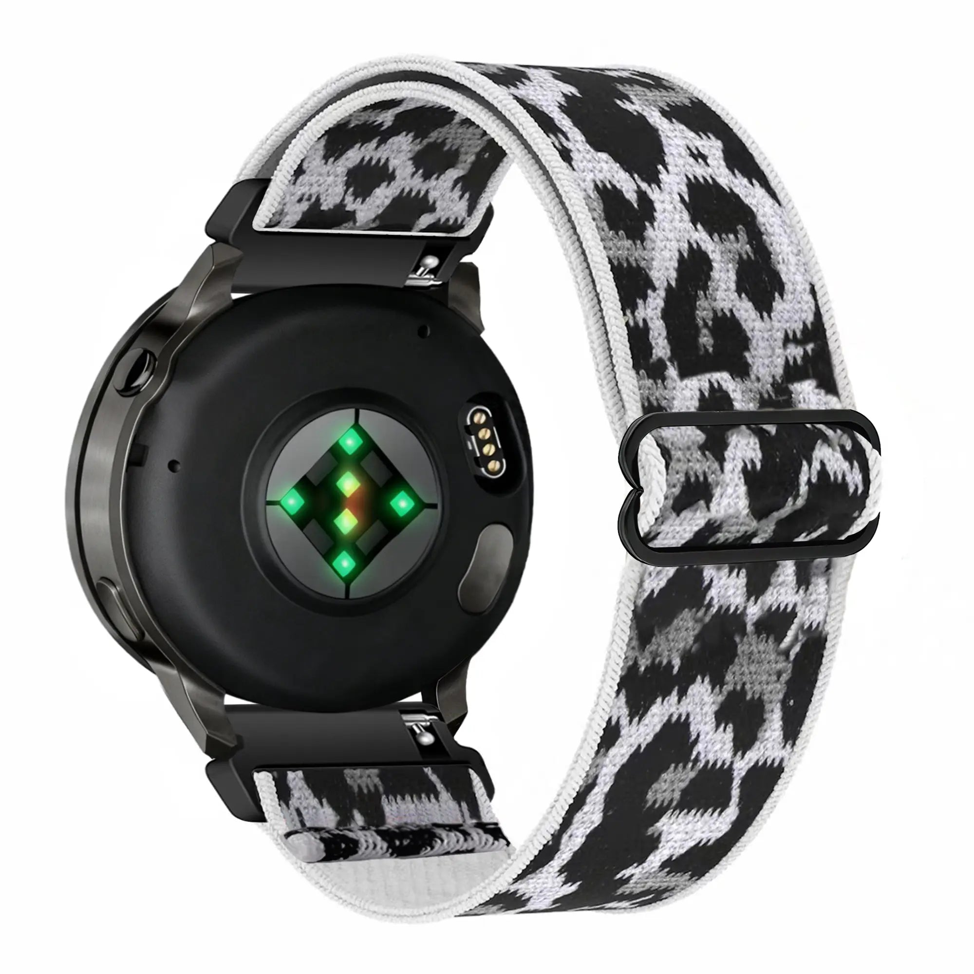 Bandz Correa nylon elástica Garmin Venu 3s (leopardo blanco)