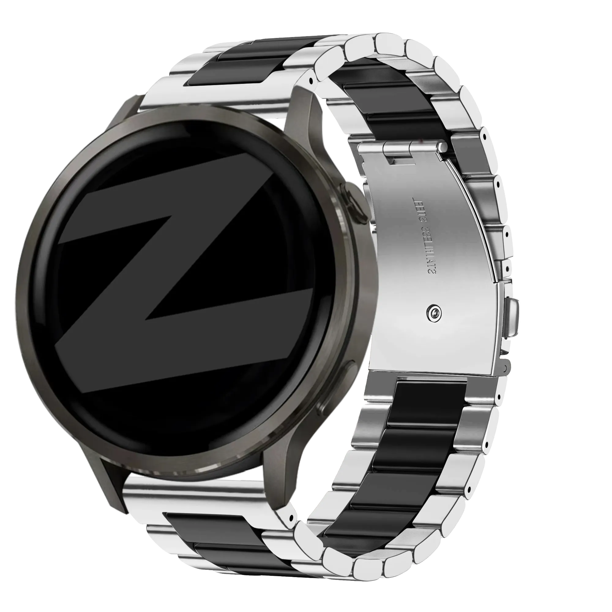 Bandz Garmin Venu 2 Steel Strap 'Classic' (Silver/Black)
