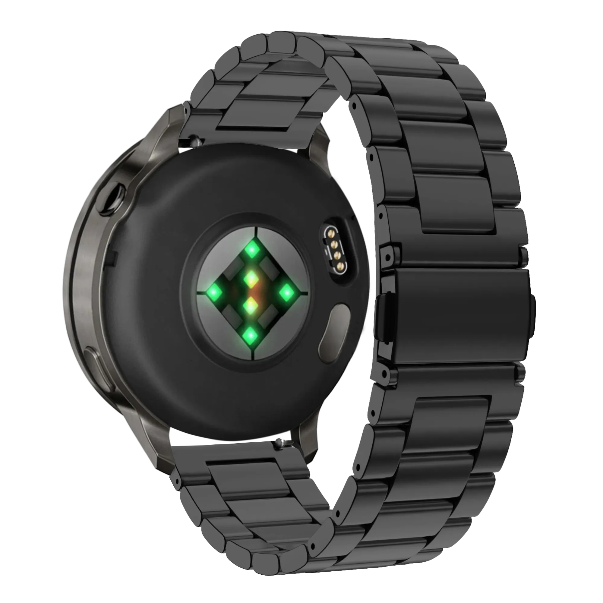 Bandz Garmin Forerunner 170 stalen band 'Classic' (zwart)