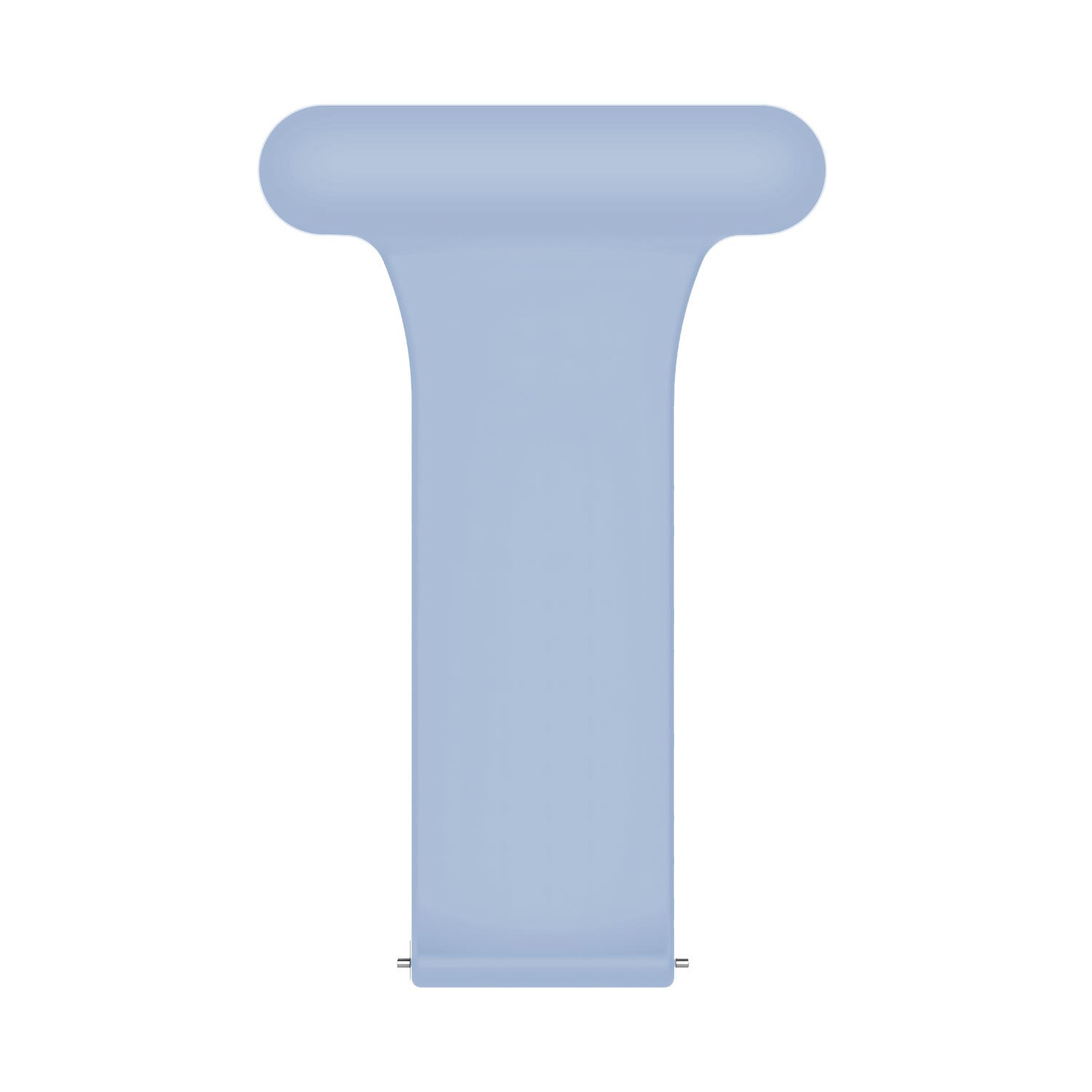 Silicone Nurse Fob, light blue, on a watch, direct front view