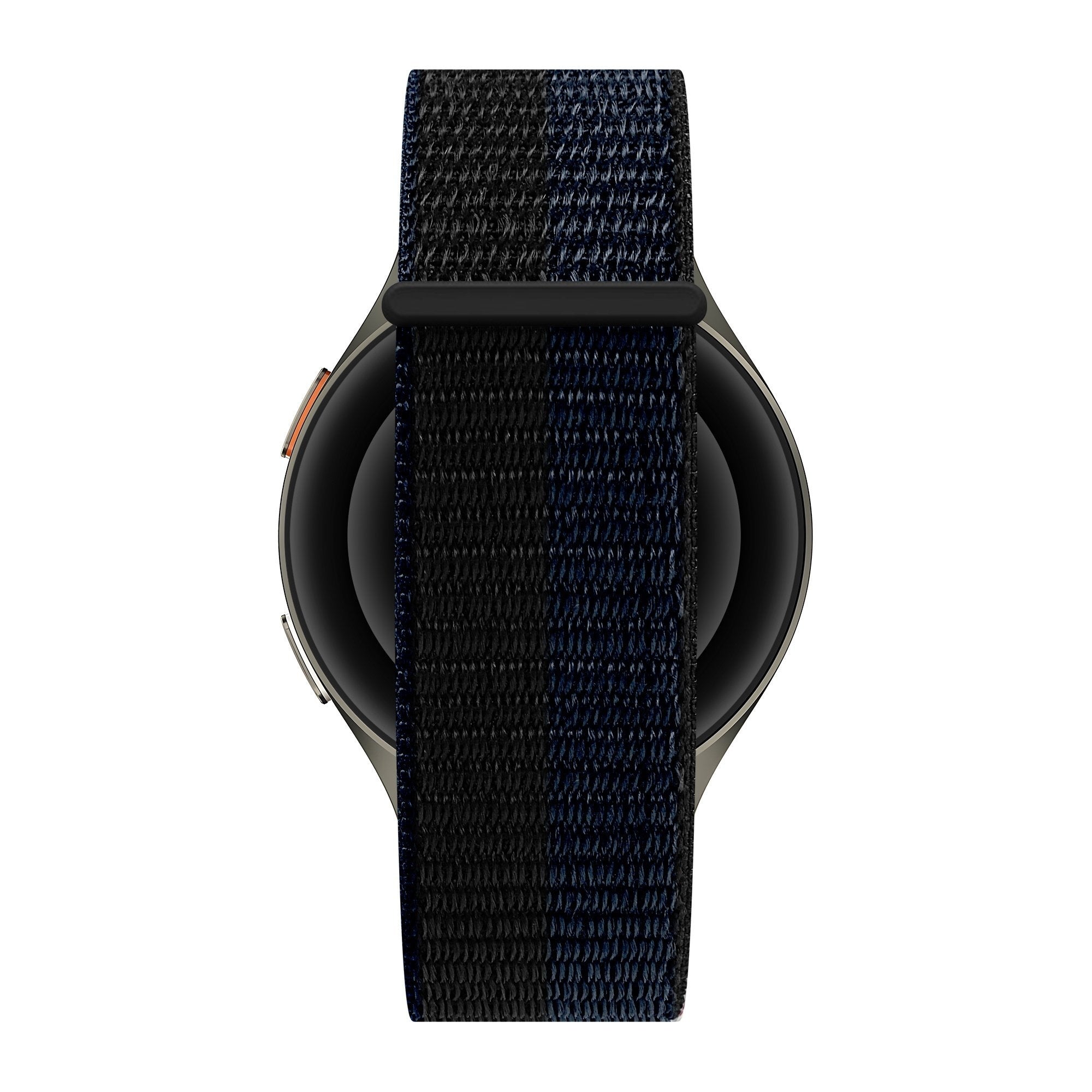 Bandz Amazfit Balance 2 nylon band 'Easy fit' (zwart/blauw)